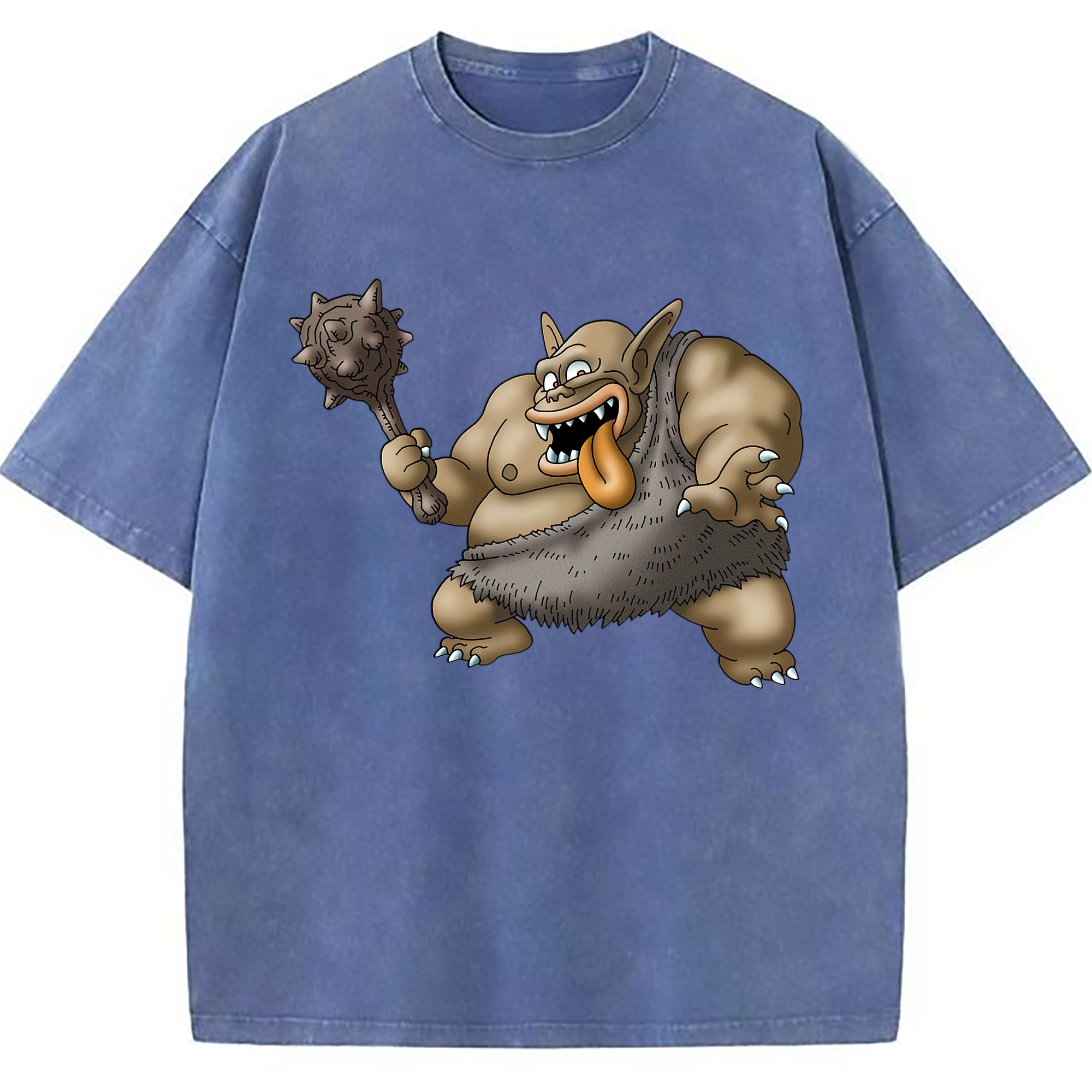 （画像用） ドラゴンクエスト Doragon Kuesuto Dragon Quest 綿100% ヴィンテージ風 半袖Tシャツ（フロントプリント）