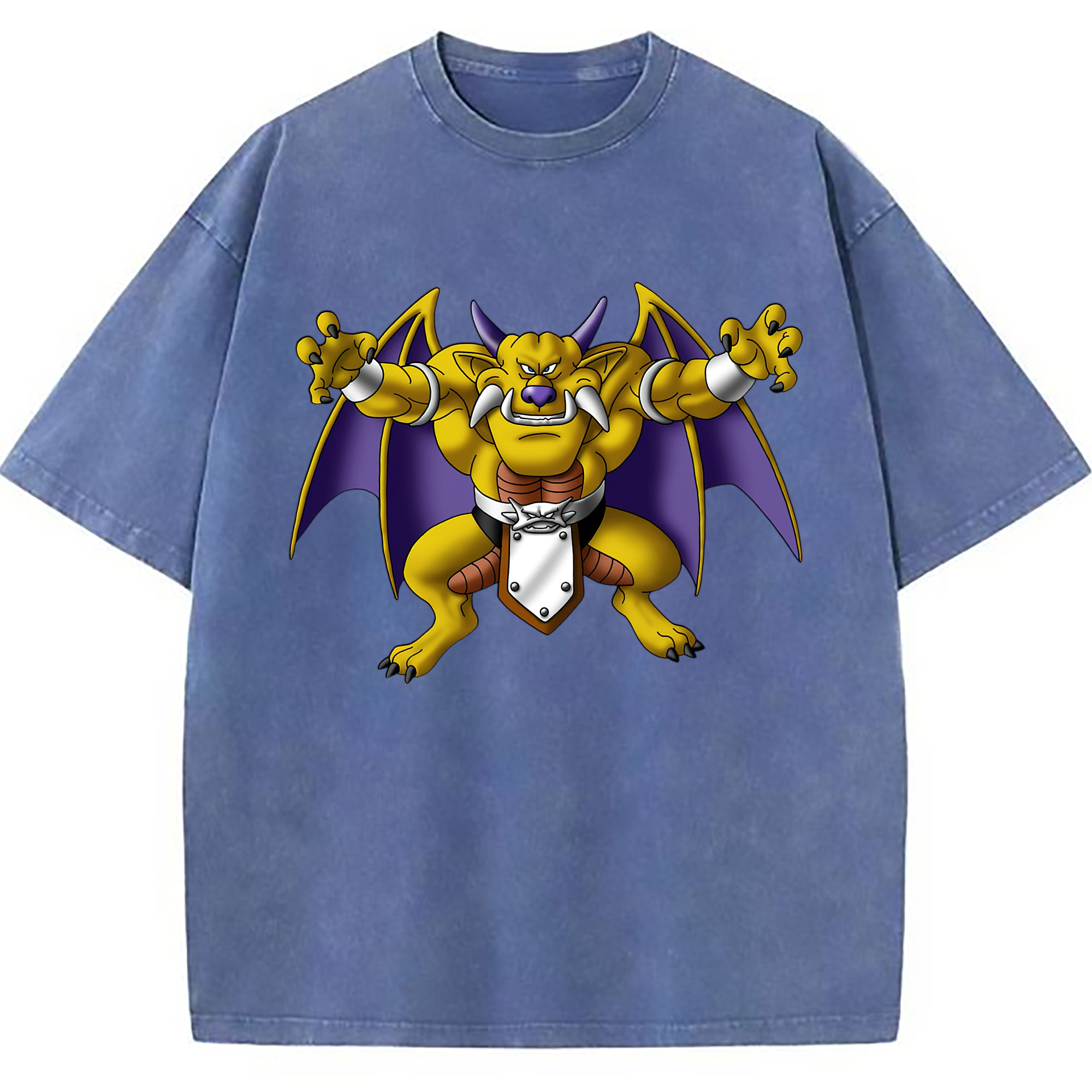 （画像用） ドラゴンクエスト Doragon Kuesuto Dragon Quest 綿100% ヴィンテージ風 半袖Tシャツ（フロントプリント）
