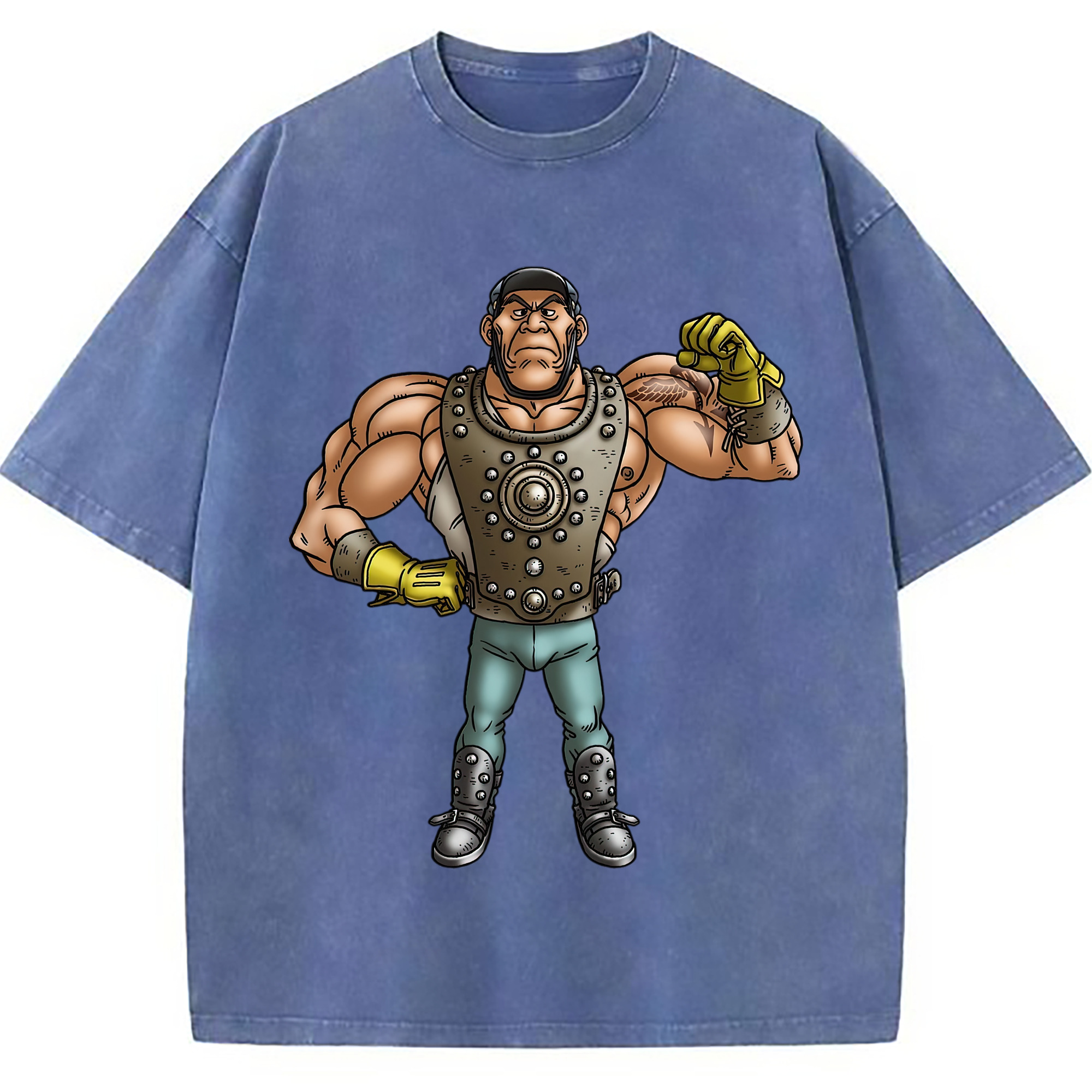（画像用） ドラゴンクエスト Doragon Kuesuto Dragon Quest 綿100% ヴィンテージ風 半袖Tシャツ（フロントプリント）