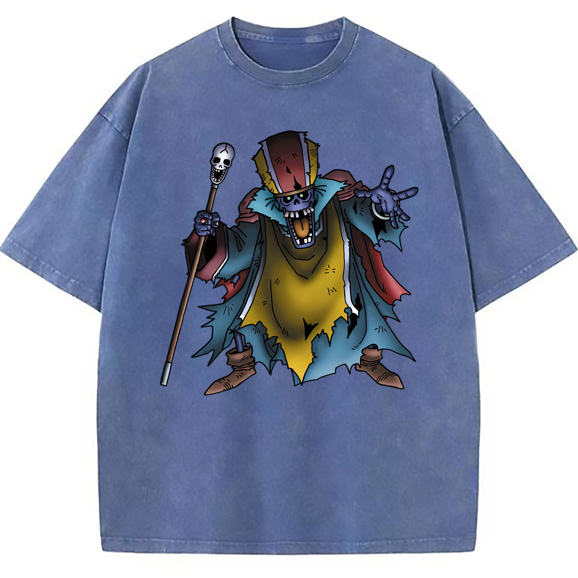 （画像用） ドラゴンクエスト Doragon Kuesuto Dragon Quest 綿100% ヴィンテージ風 半袖Tシャツ（フロントプリント）