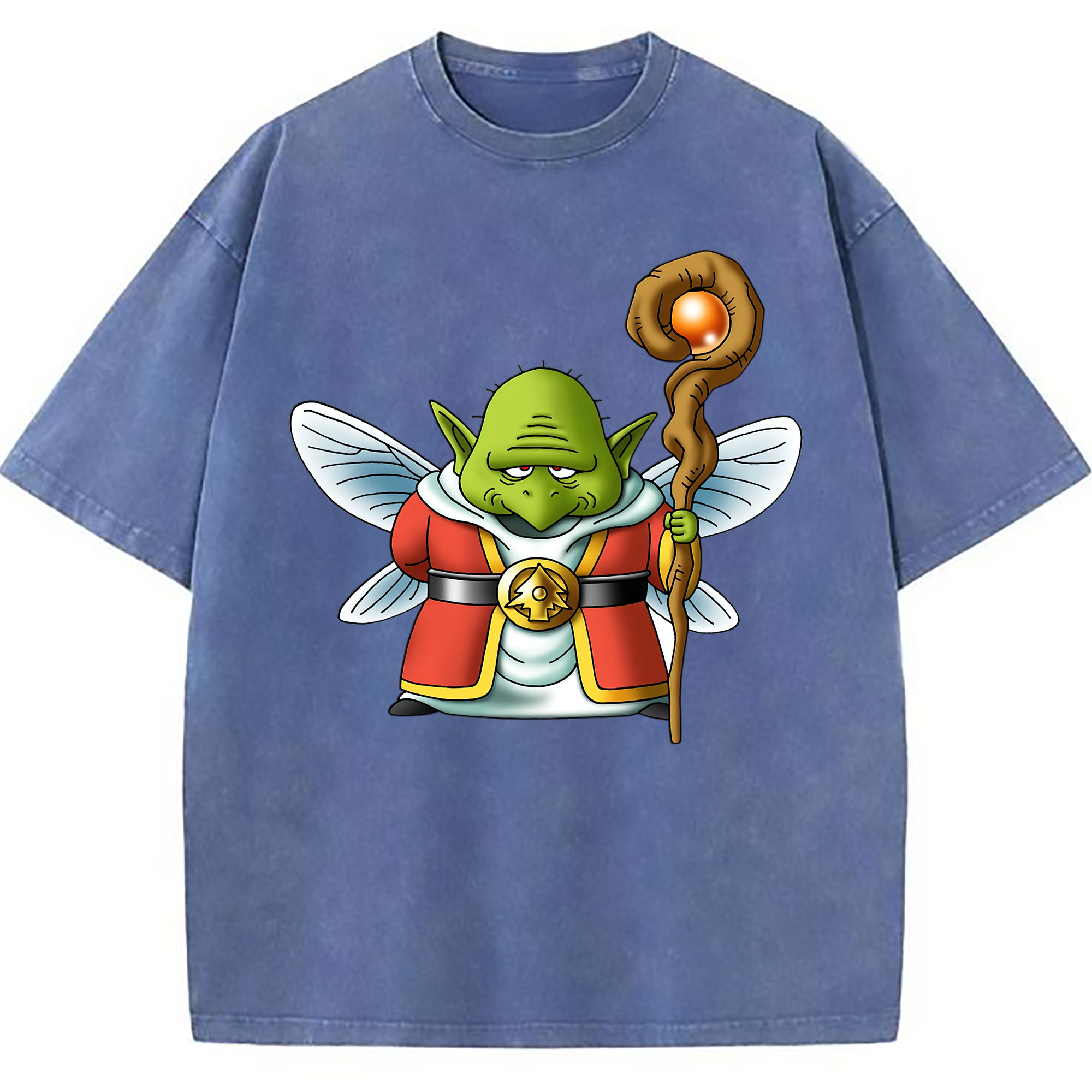 （画像用） ドラゴンクエスト Doragon Kuesuto Dragon Quest 綿100% ヴィンテージ風 半袖Tシャツ（フロントプリント）