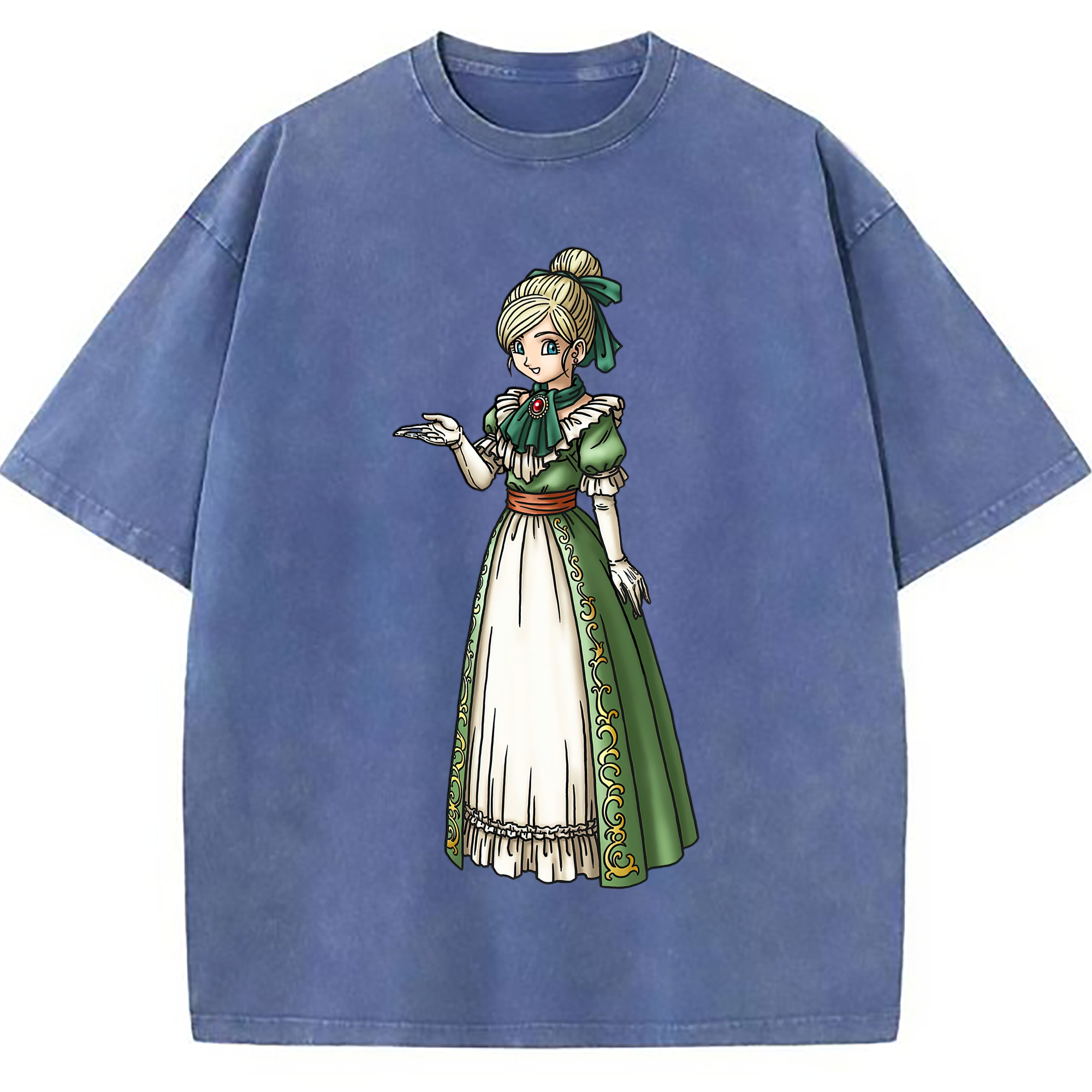 （画像用） ドラゴンクエスト Doragon Kuesuto Dragon Quest 綿100% ヴィンテージ風 半袖Tシャツ（フロントプリント）