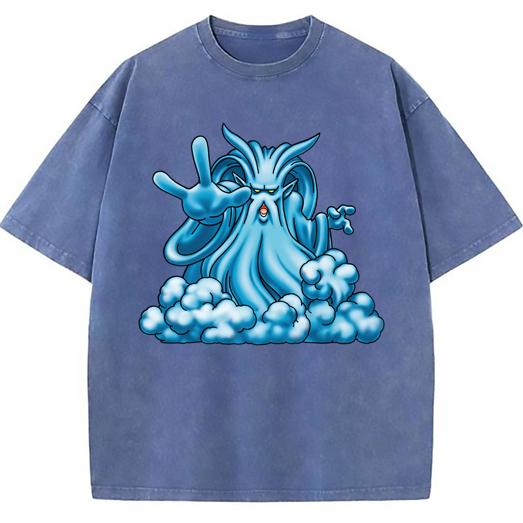 （画像用） ドラゴンクエスト Doragon Kuesuto Dragon Quest 綿100% ヴィンテージ風 半袖Tシャツ（フロントプリント）