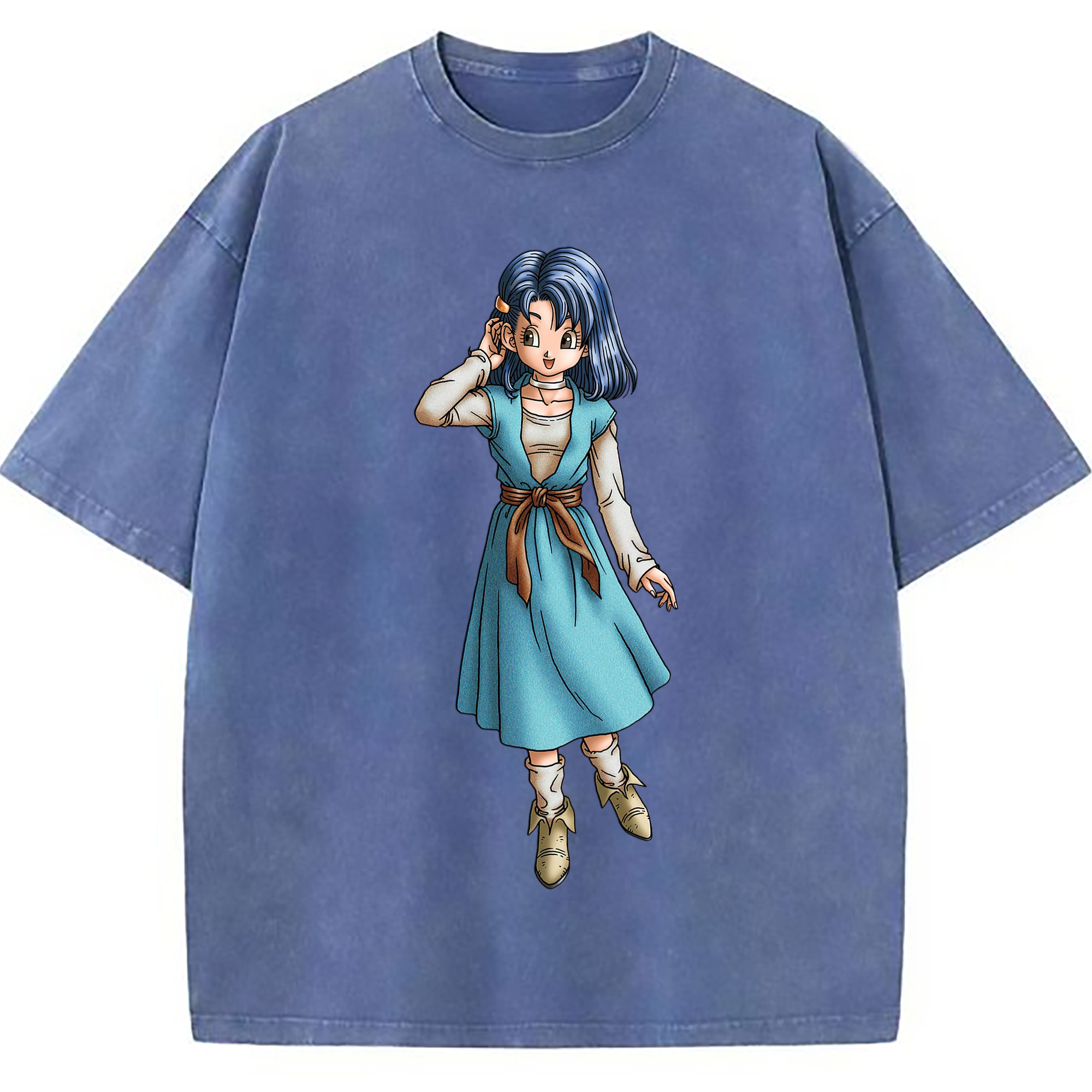 （画像用） ドラゴンクエスト Doragon Kuesuto Dragon Quest 綿100% ヴィンテージ風 半袖Tシャツ（フロントプリント）