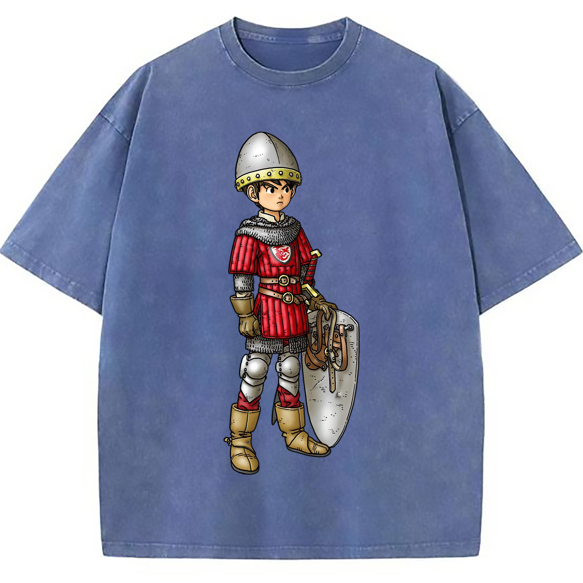 （画像用） ドラゴンクエスト Doragon Kuesuto Dragon Quest 綿100% ヴィンテージ風 半袖Tシャツ（フロントプリント）