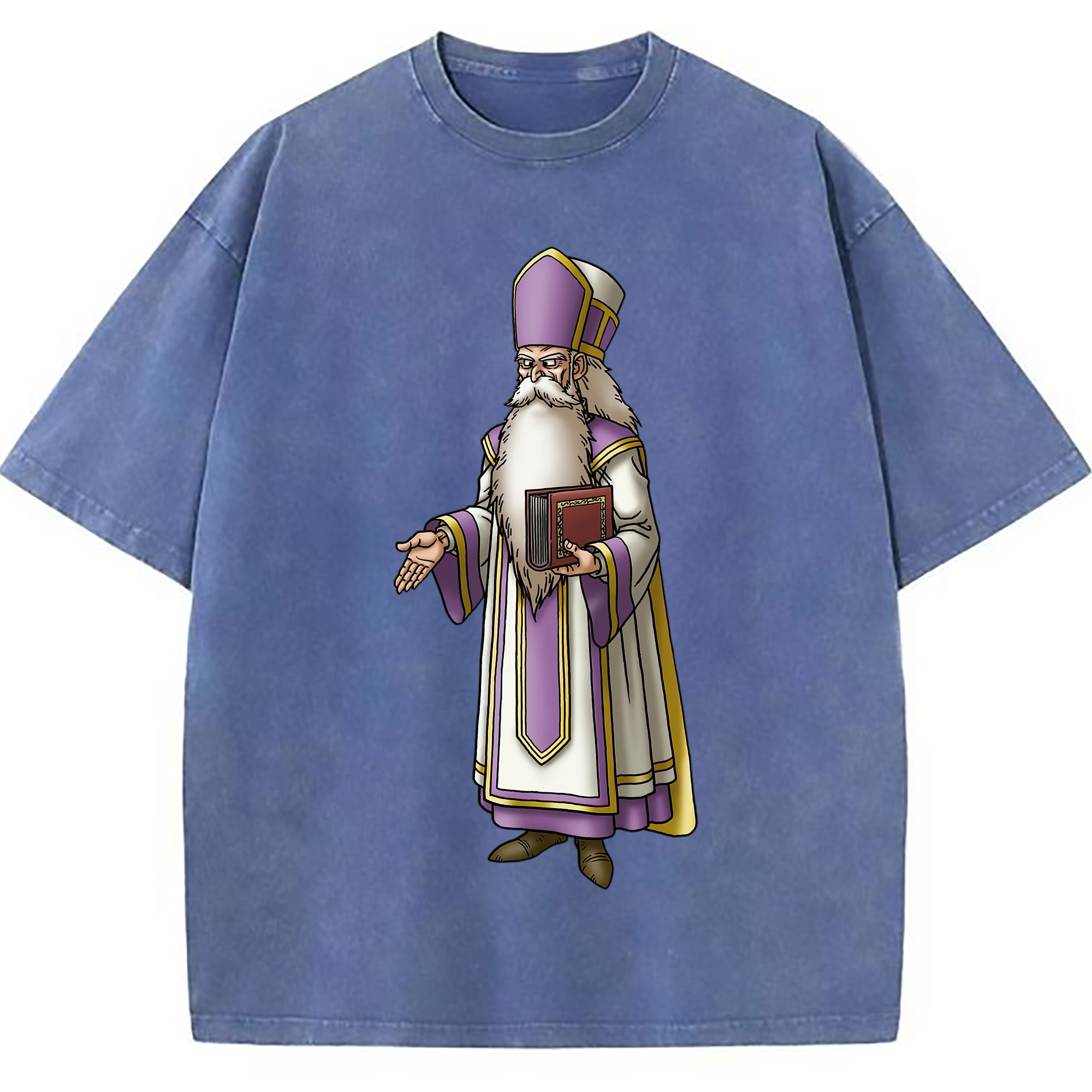 （画像用） ドラゴンクエスト Doragon Kuesuto Dragon Quest 綿100% ヴィンテージ風 半袖Tシャツ（フロントプリント）