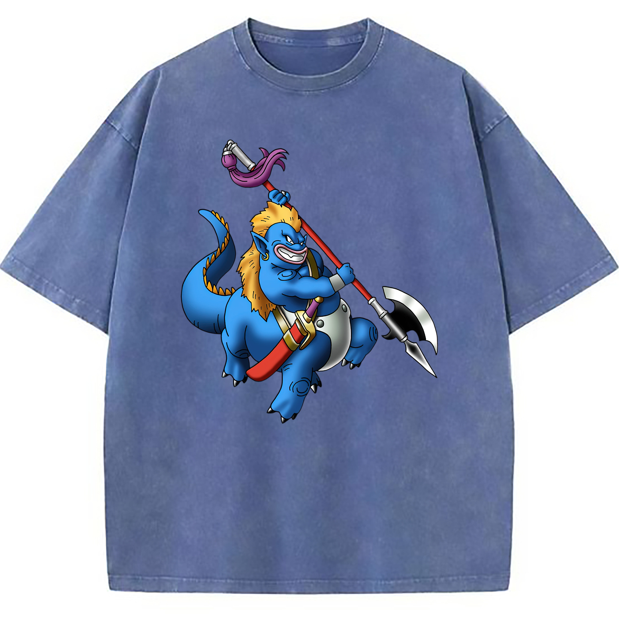（画像用） ドラゴンクエスト Doragon Kuesuto Dragon Quest 綿100% ヴィンテージ風 半袖Tシャツ（フロントプリント）
