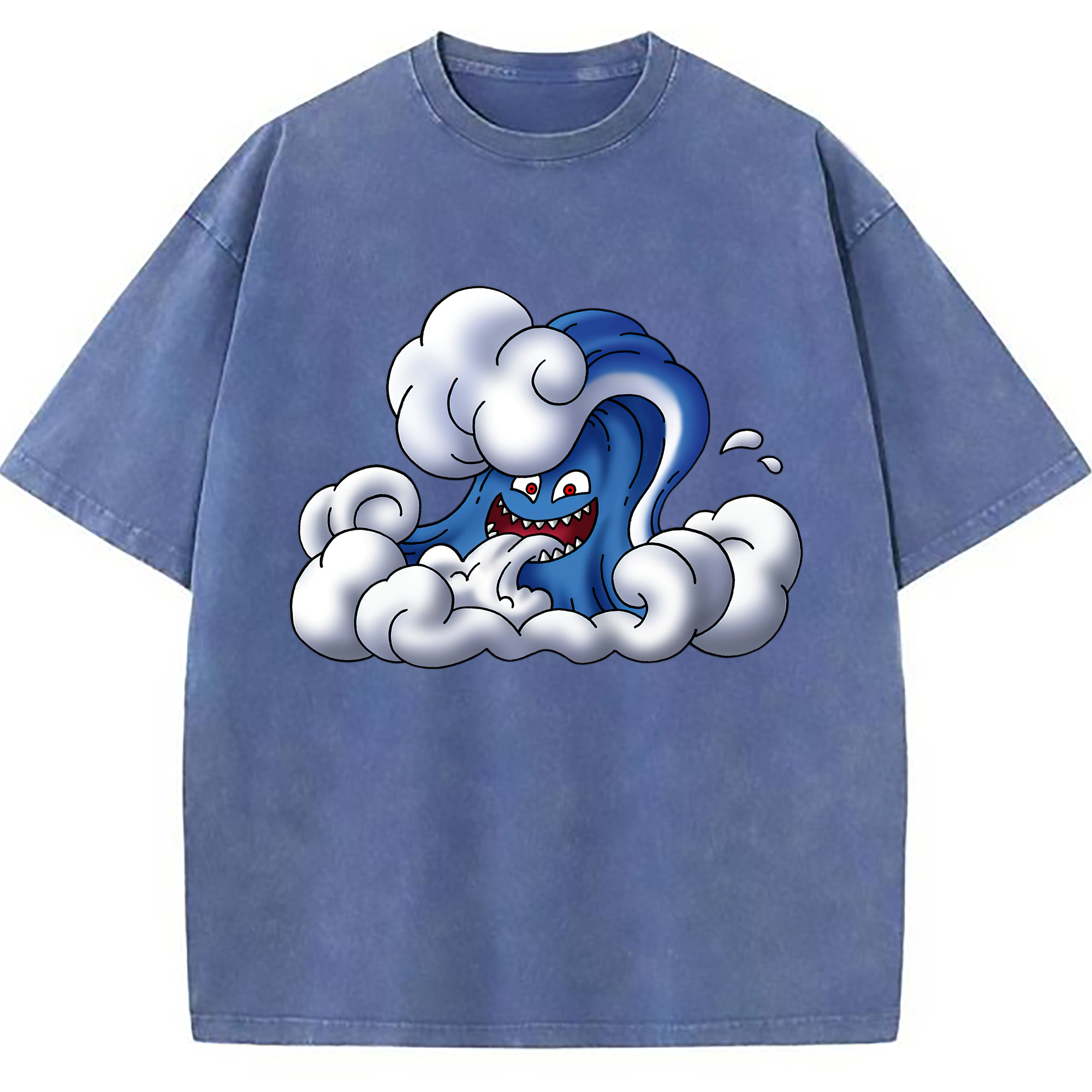 （画像用） ドラゴンクエスト Doragon Kuesuto Dragon Quest 綿100% ヴィンテージ風 半袖Tシャツ（フロントプリント）