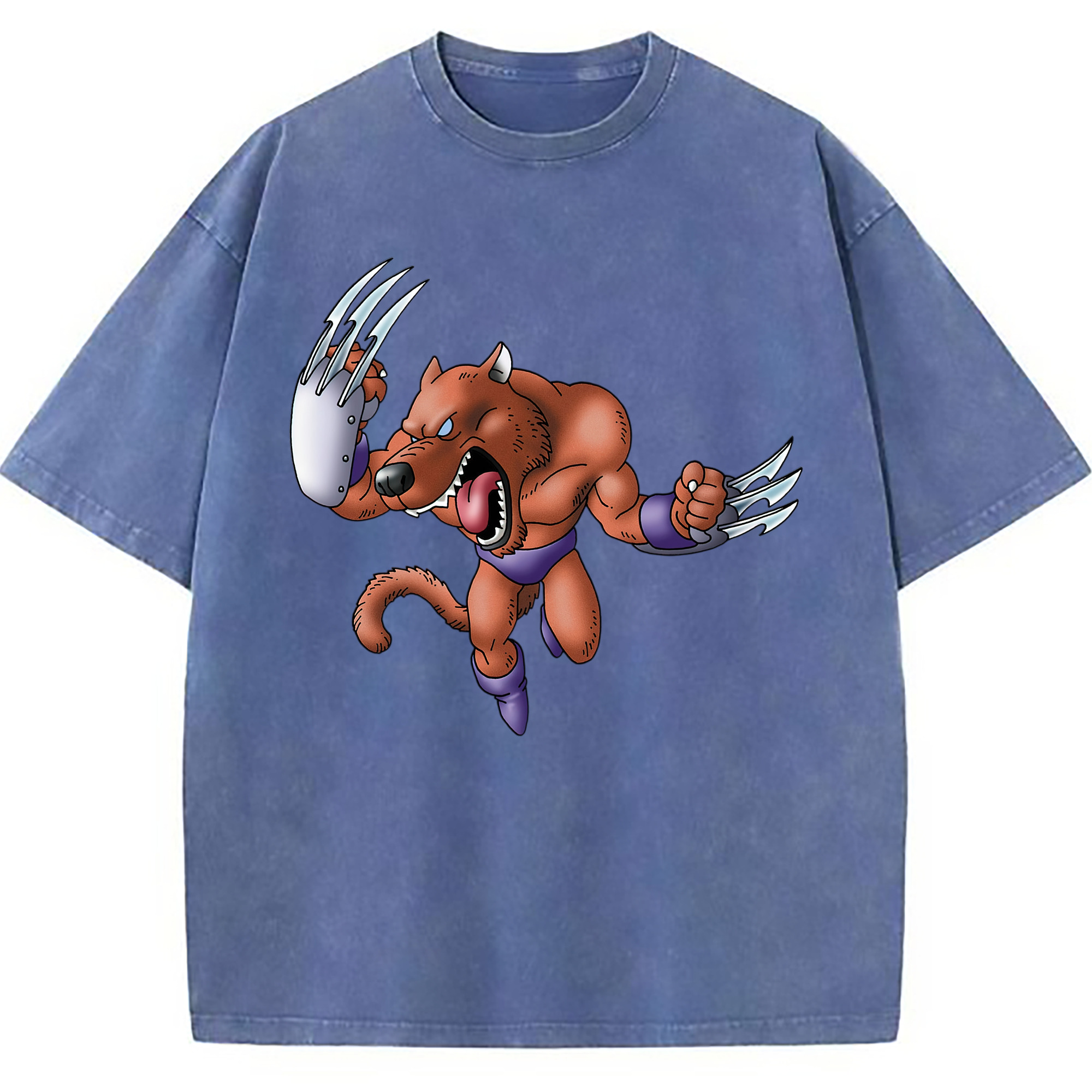（画像用） ドラゴンクエスト Doragon Kuesuto Dragon Quest 綿100% ヴィンテージ風 半袖Tシャツ（フロントプリント）