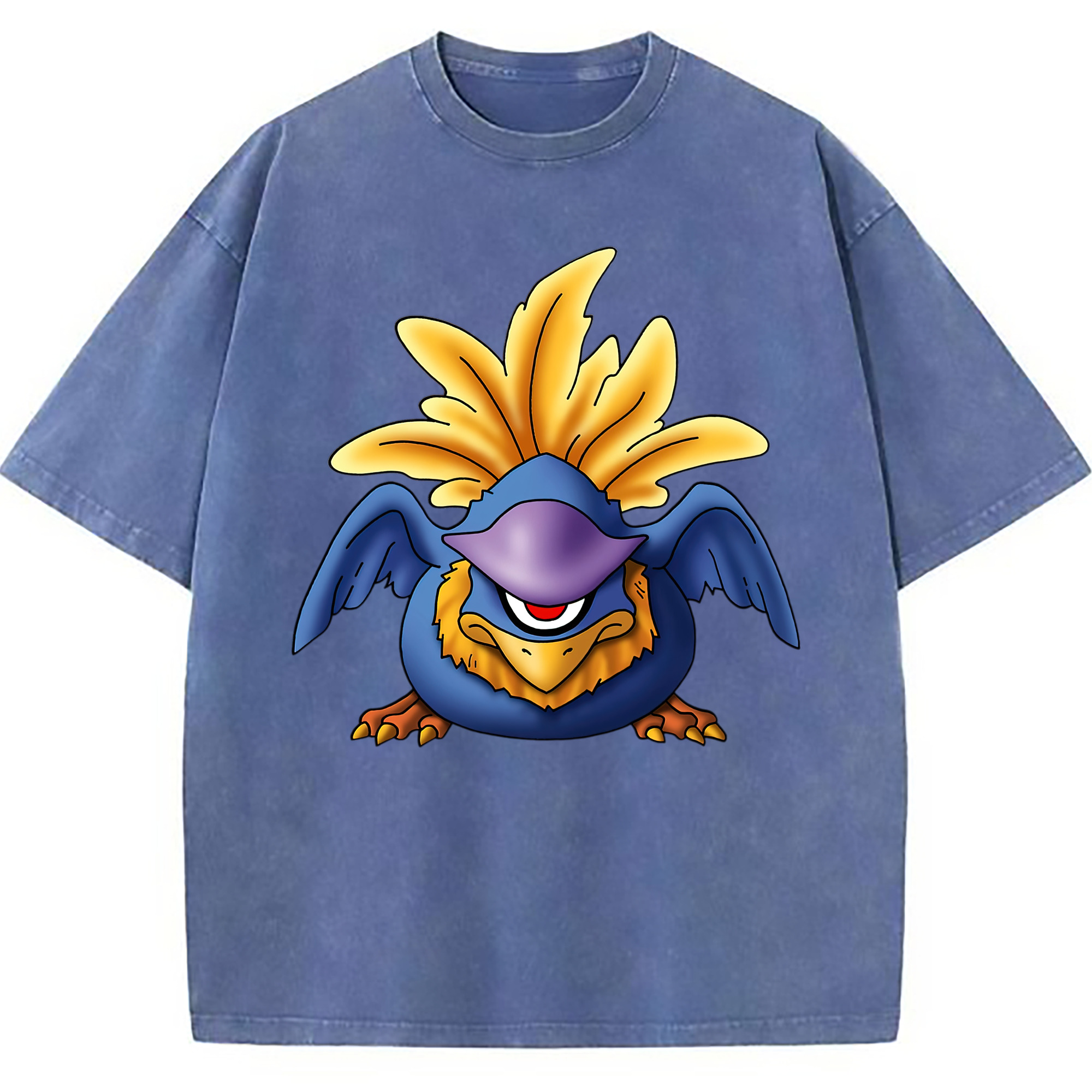 （画像用） ドラゴンクエスト Doragon Kuesuto Dragon Quest 綿100% ヴィンテージ風 半袖Tシャツ（フロントプリント）