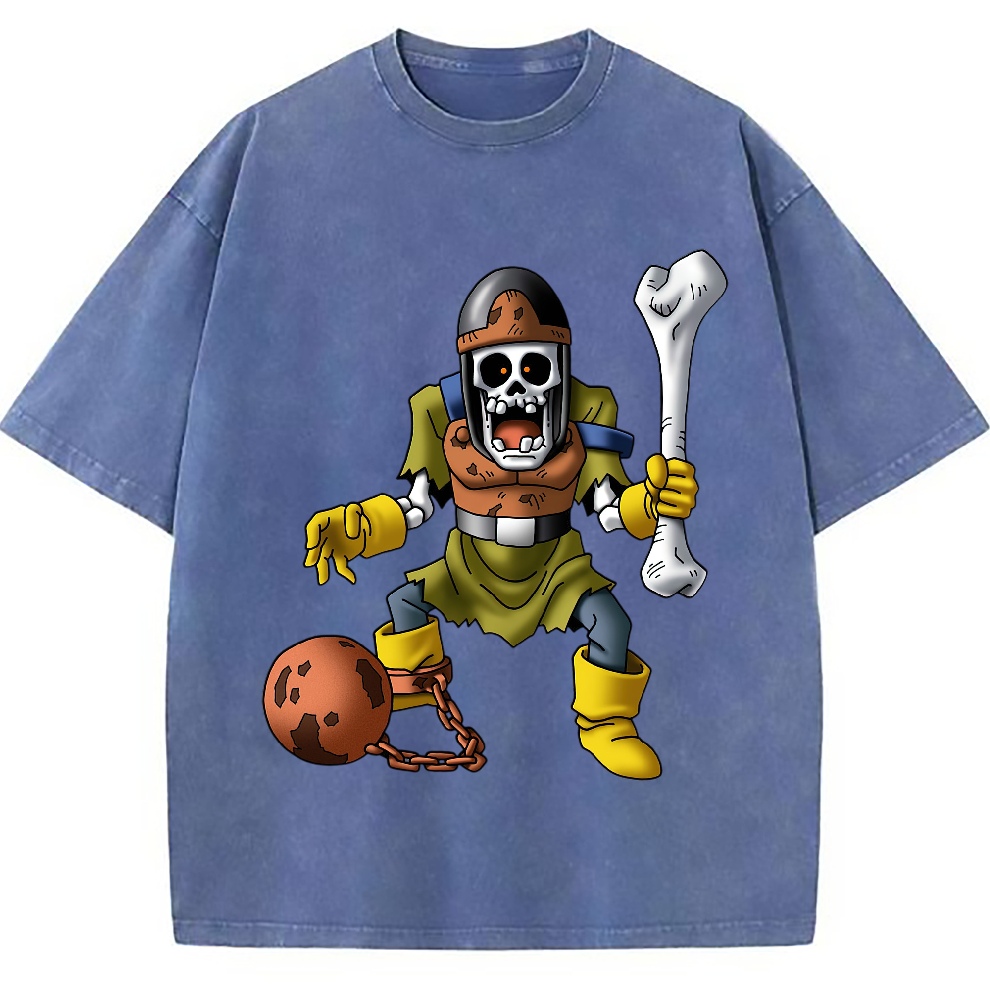 （画像用） ドラゴンクエスト Doragon Kuesuto Dragon Quest 綿100% ヴィンテージ風 半袖Tシャツ（フロントプリント）
