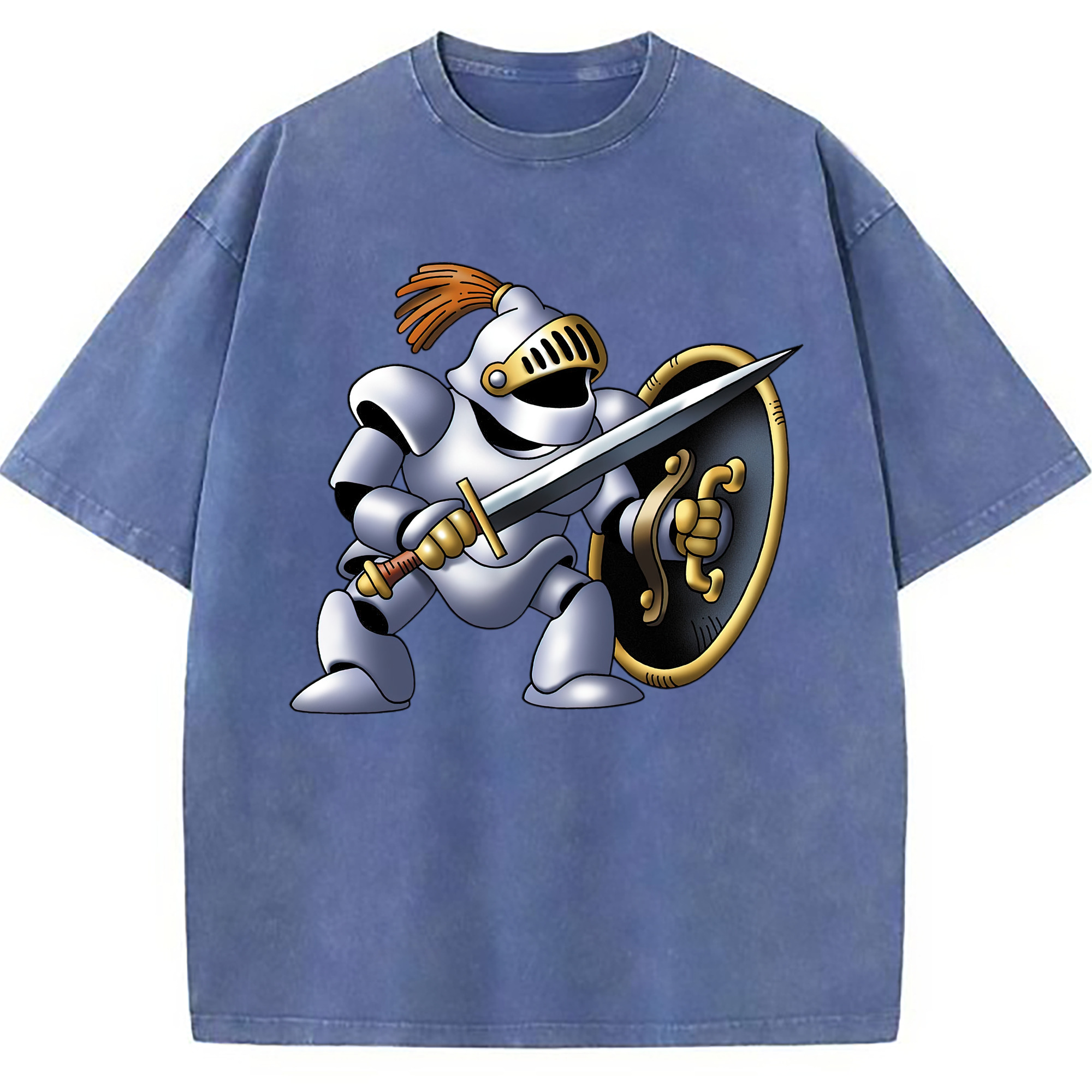 （画像用） ドラゴンクエスト Doragon Kuesuto Dragon Quest 綿100% ヴィンテージ風 半袖Tシャツ（フロントプリント）