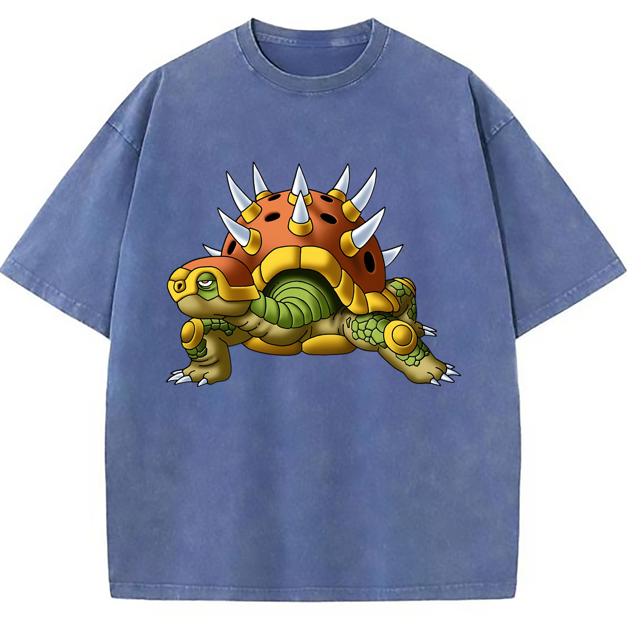 （画像用） ドラゴンクエスト Doragon Kuesuto Dragon Quest 綿100% ヴィンテージ風 半袖Tシャツ（フロントプリント）