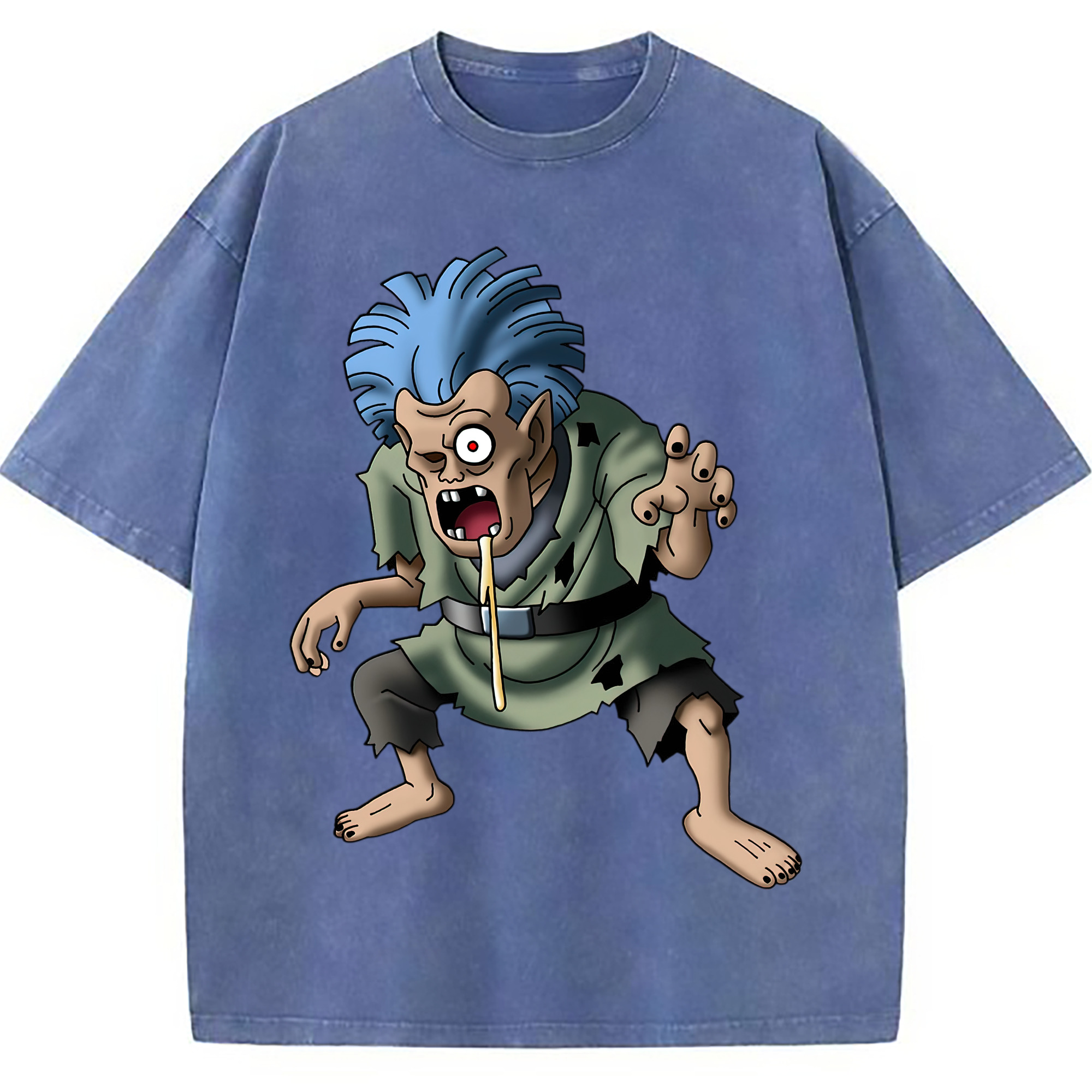 （画像用） ドラゴンクエスト Doragon Kuesuto Dragon Quest 綿100% ヴィンテージ風 半袖Tシャツ（フロントプリント）