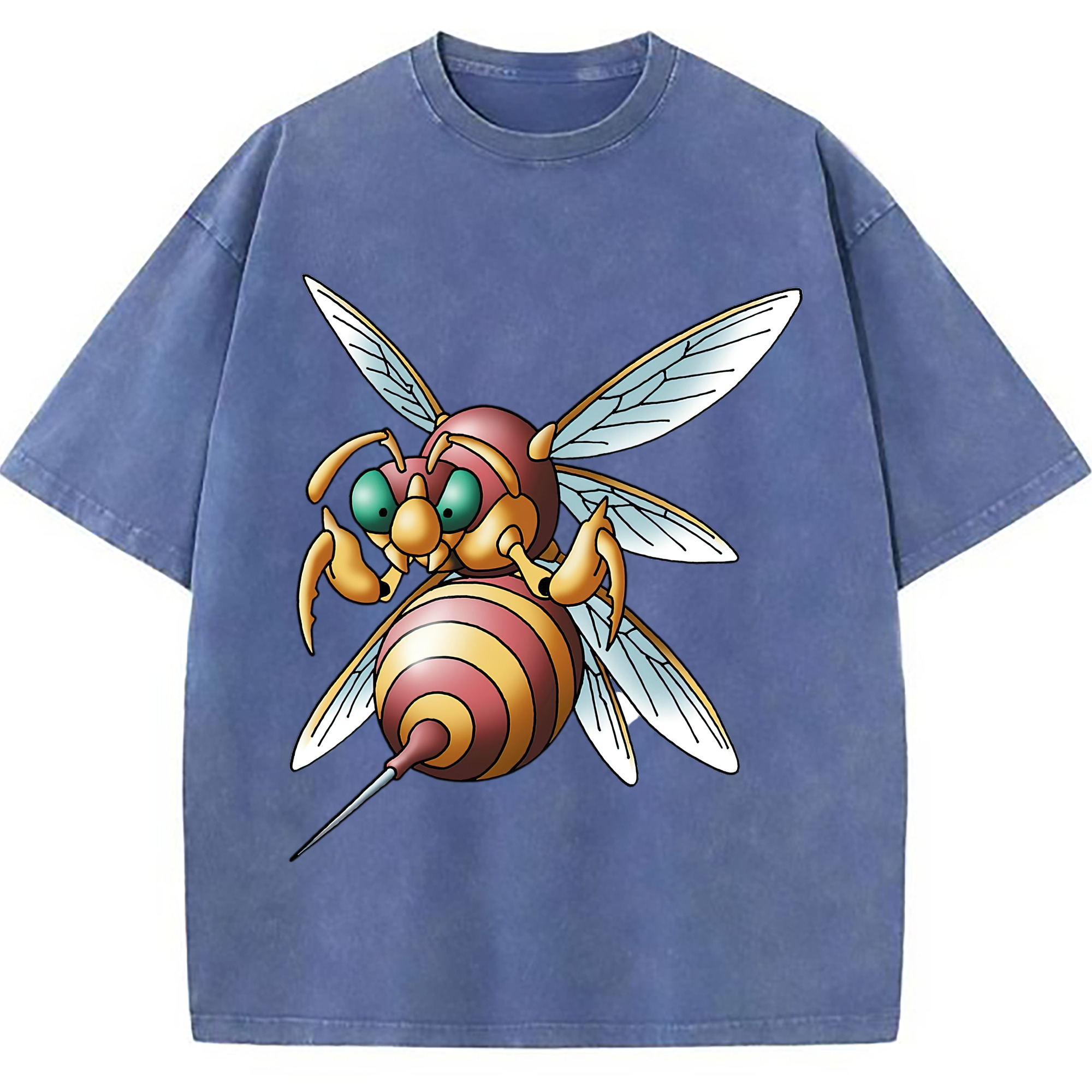 （画像用） ドラゴンクエスト Doragon Kuesuto Dragon Quest 綿100% ヴィンテージ風 半袖Tシャツ（フロントプリント）