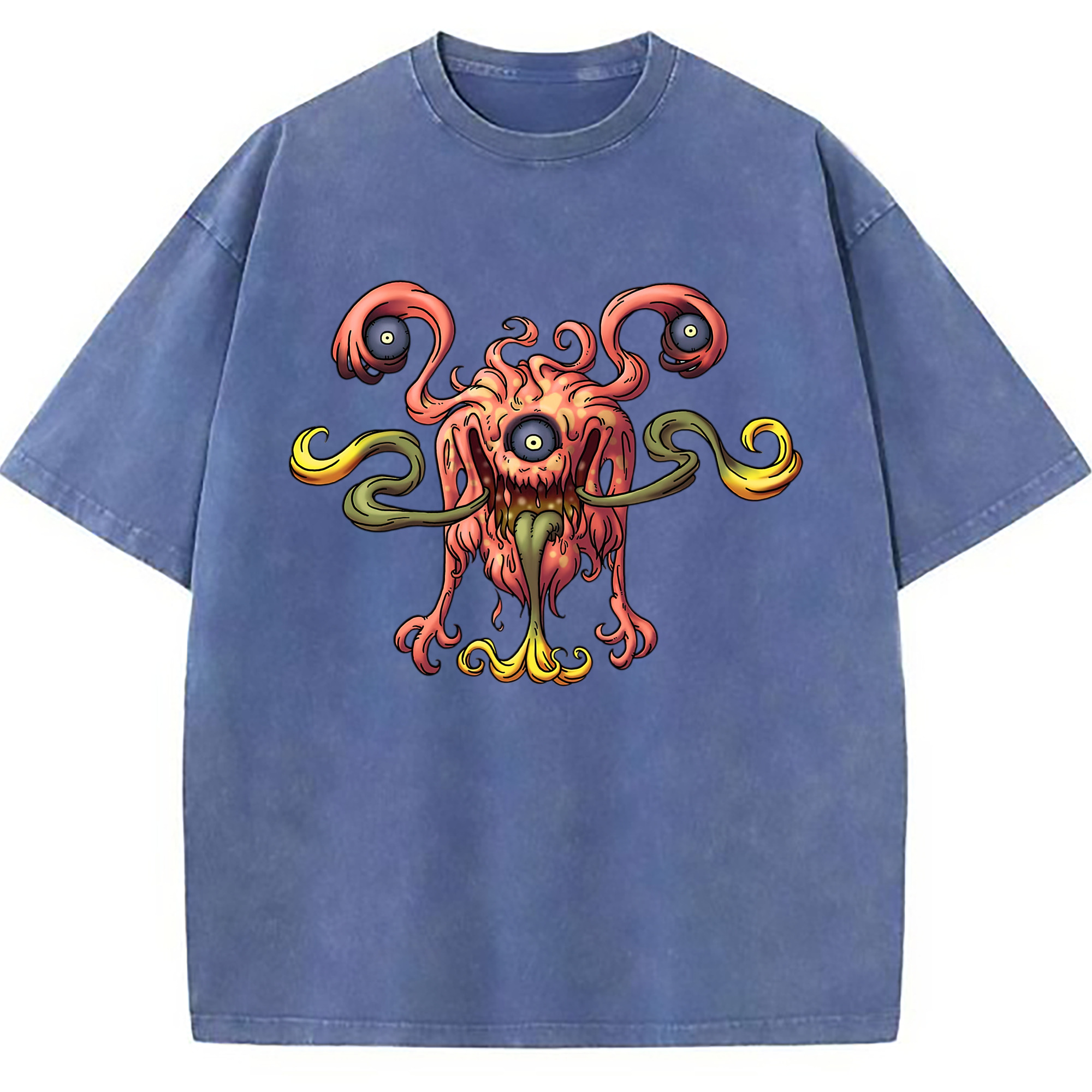 （画像用） ドラゴンクエスト Doragon Kuesuto Dragon Quest 綿100% ヴィンテージ風 半袖Tシャツ（フロントプリント）