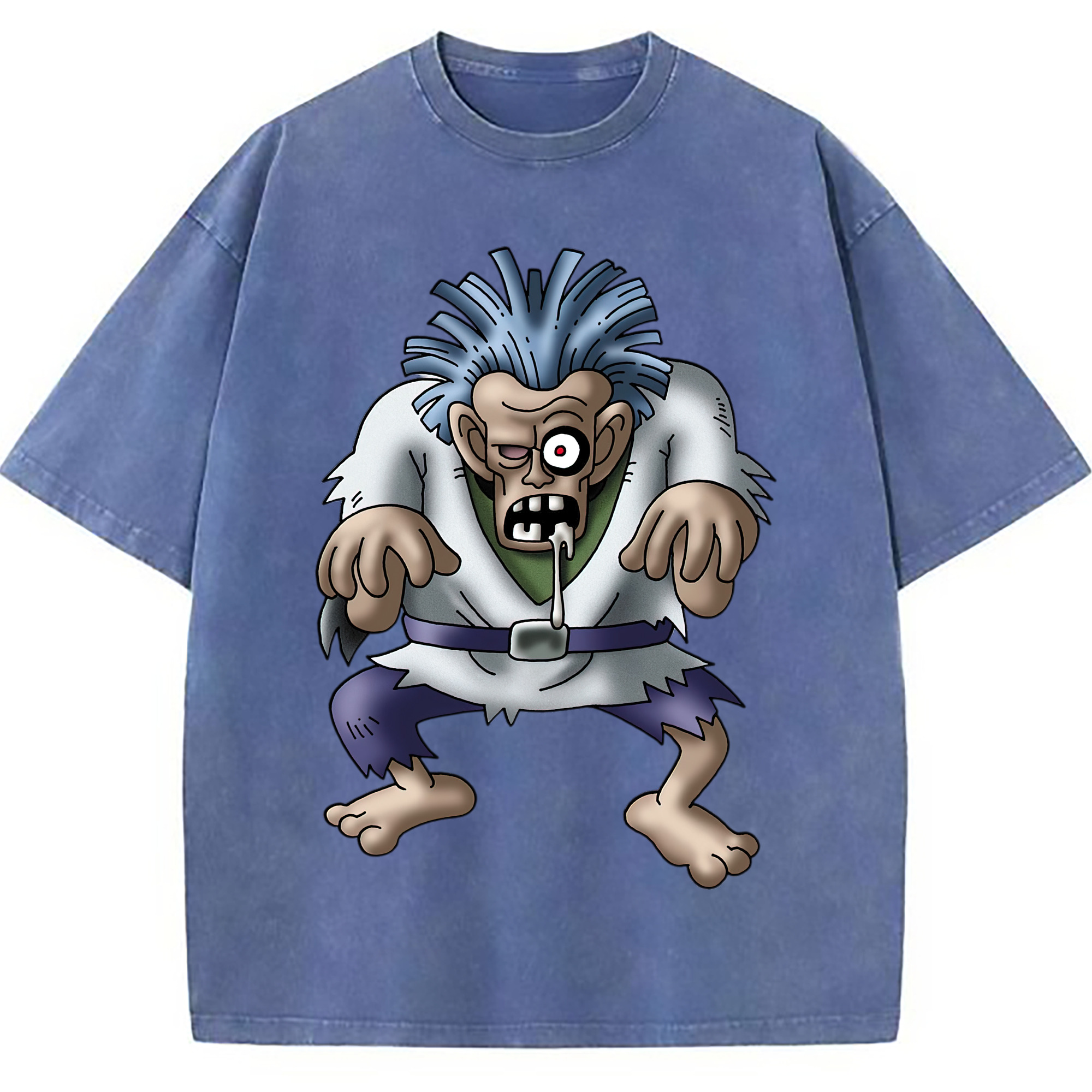 （画像用） ドラゴンクエスト Doragon Kuesuto Dragon Quest 綿100% ヴィンテージ風 半袖Tシャツ（フロントプリント）