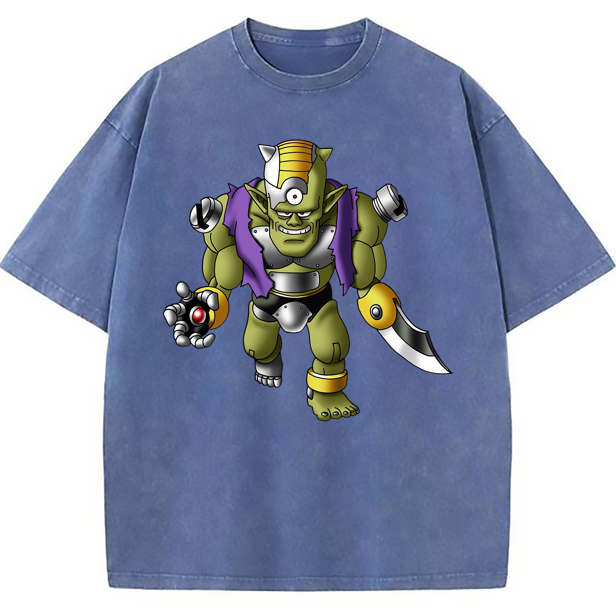 （画像用） ドラゴンクエスト Doragon Kuesuto Dragon Quest 綿100% ヴィンテージ風 半袖Tシャツ（フロントプリント）