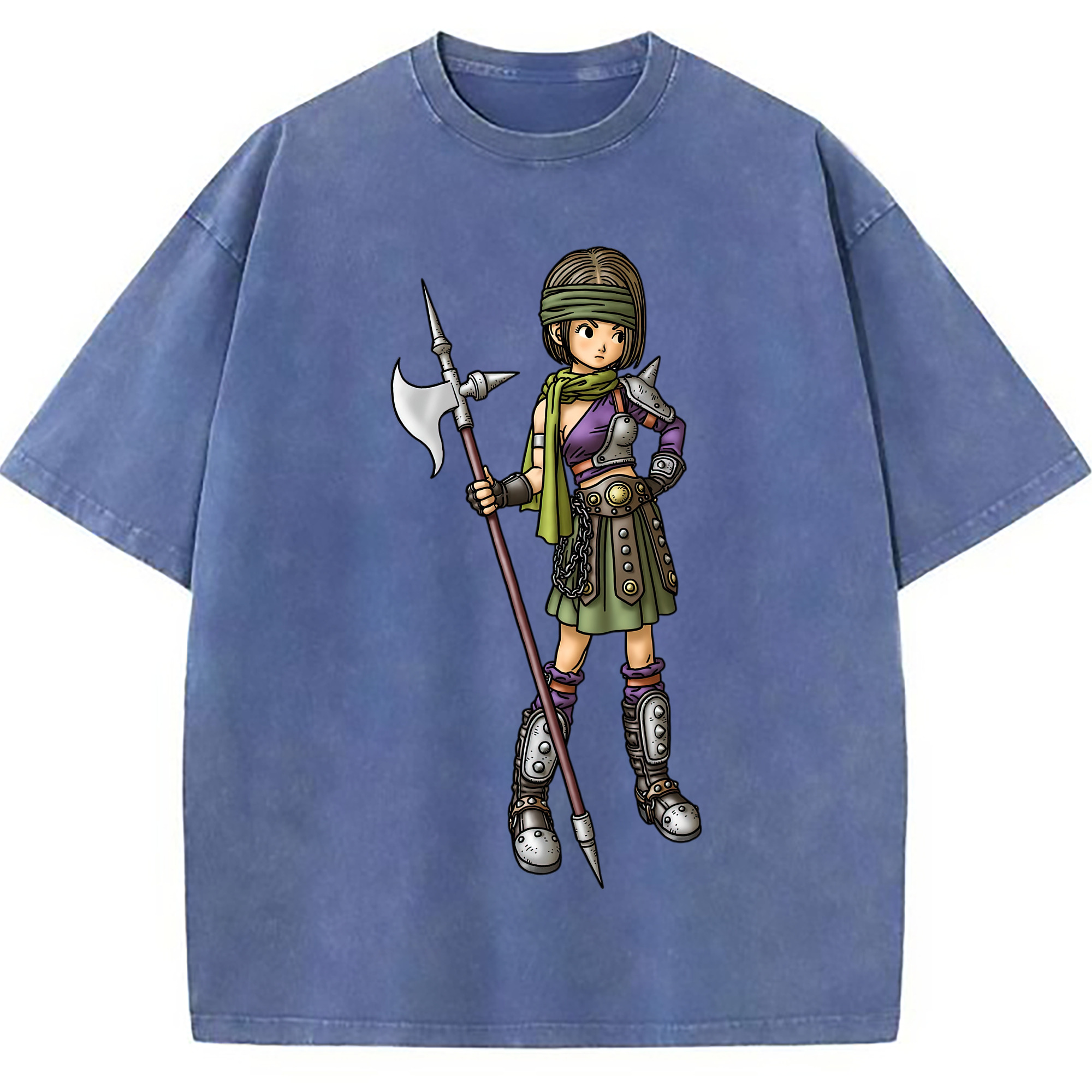 （画像用） ドラゴンクエスト Doragon Kuesuto Dragon Quest 綿100% ヴィンテージ風 半袖Tシャツ（フロントプリント）