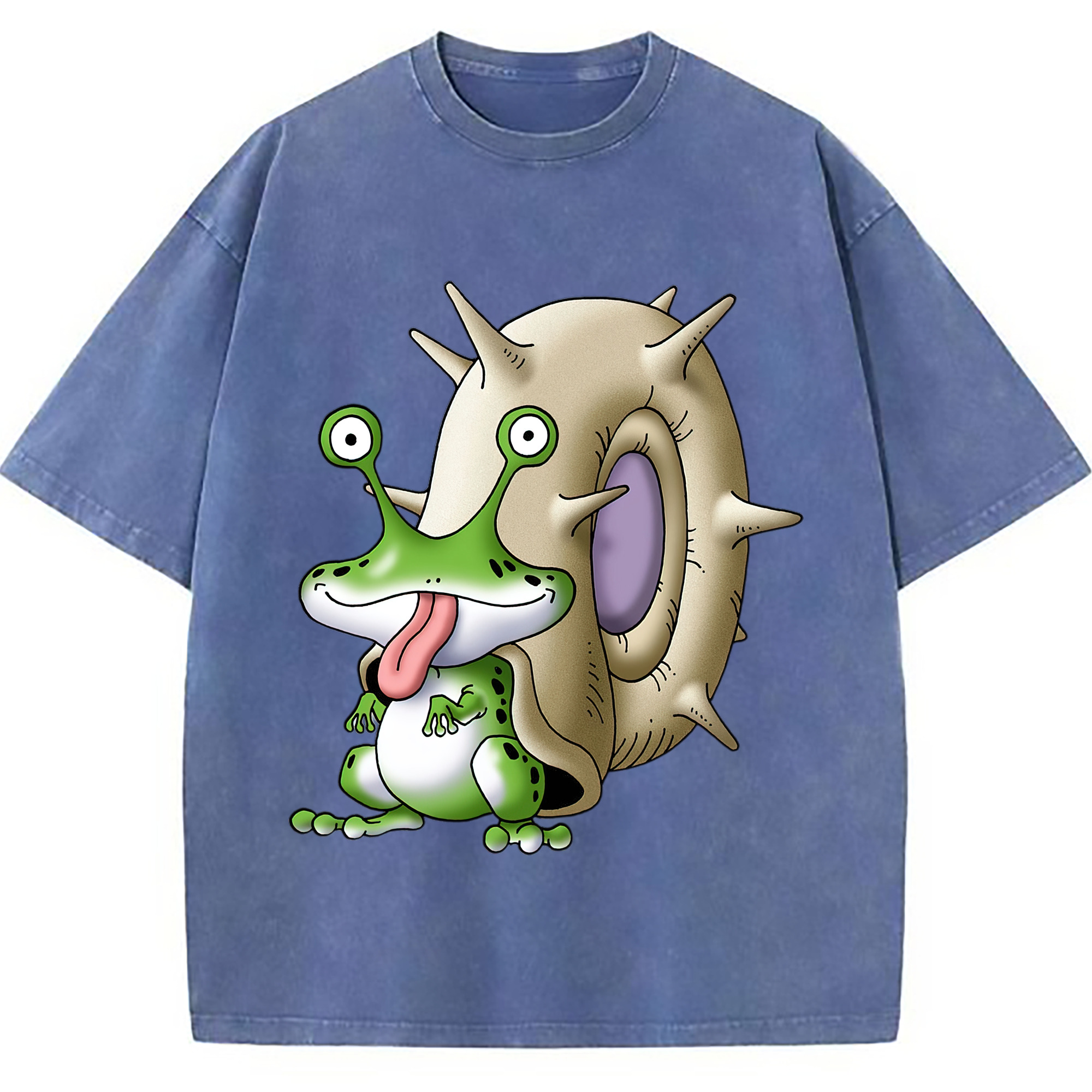 （画像用） ドラゴンクエスト Doragon Kuesuto Dragon Quest 綿100% ヴィンテージ風 半袖Tシャツ（フロントプリント）
