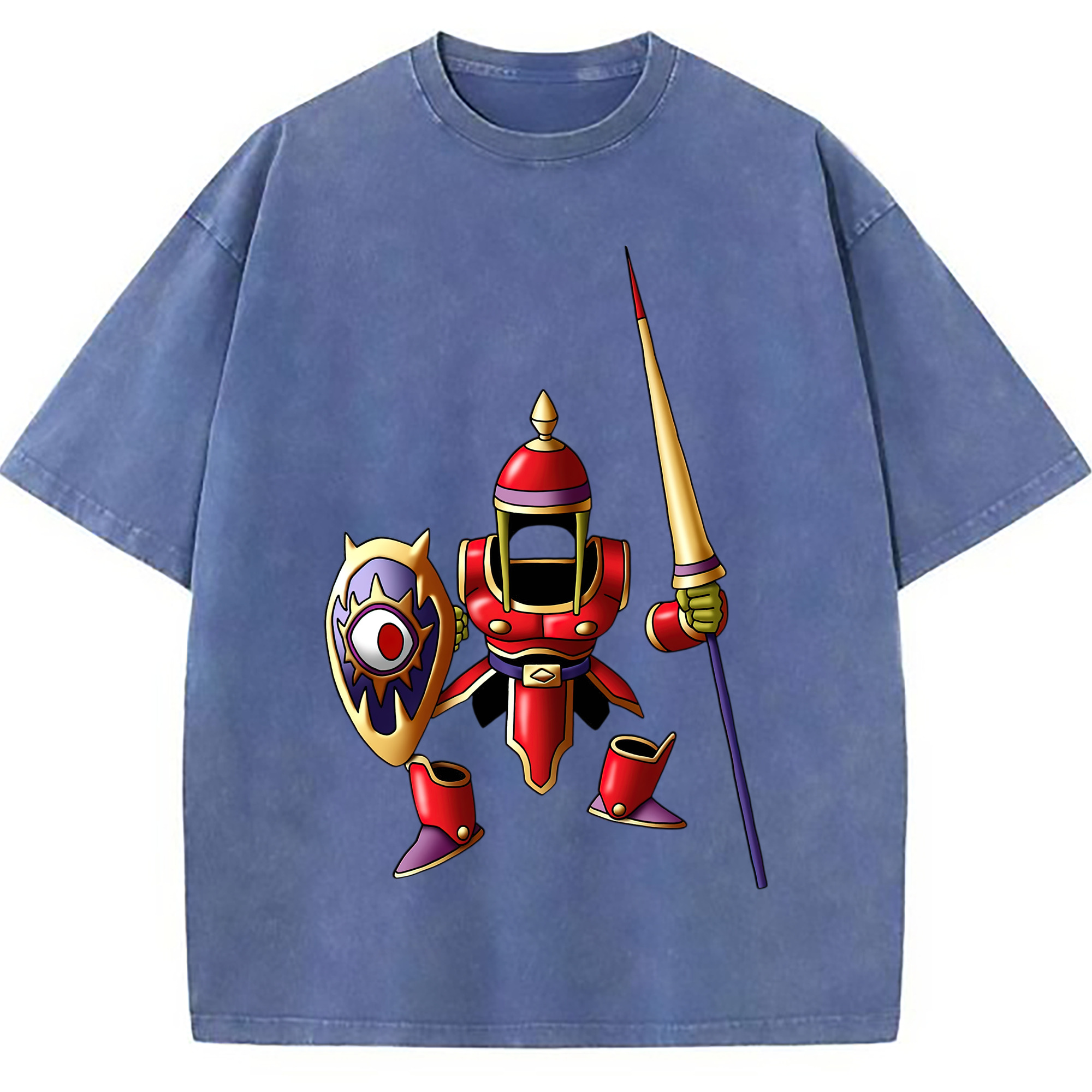 （画像用） ドラゴンクエスト Doragon Kuesuto Dragon Quest 綿100% ヴィンテージ風 半袖Tシャツ（フロントプリント）