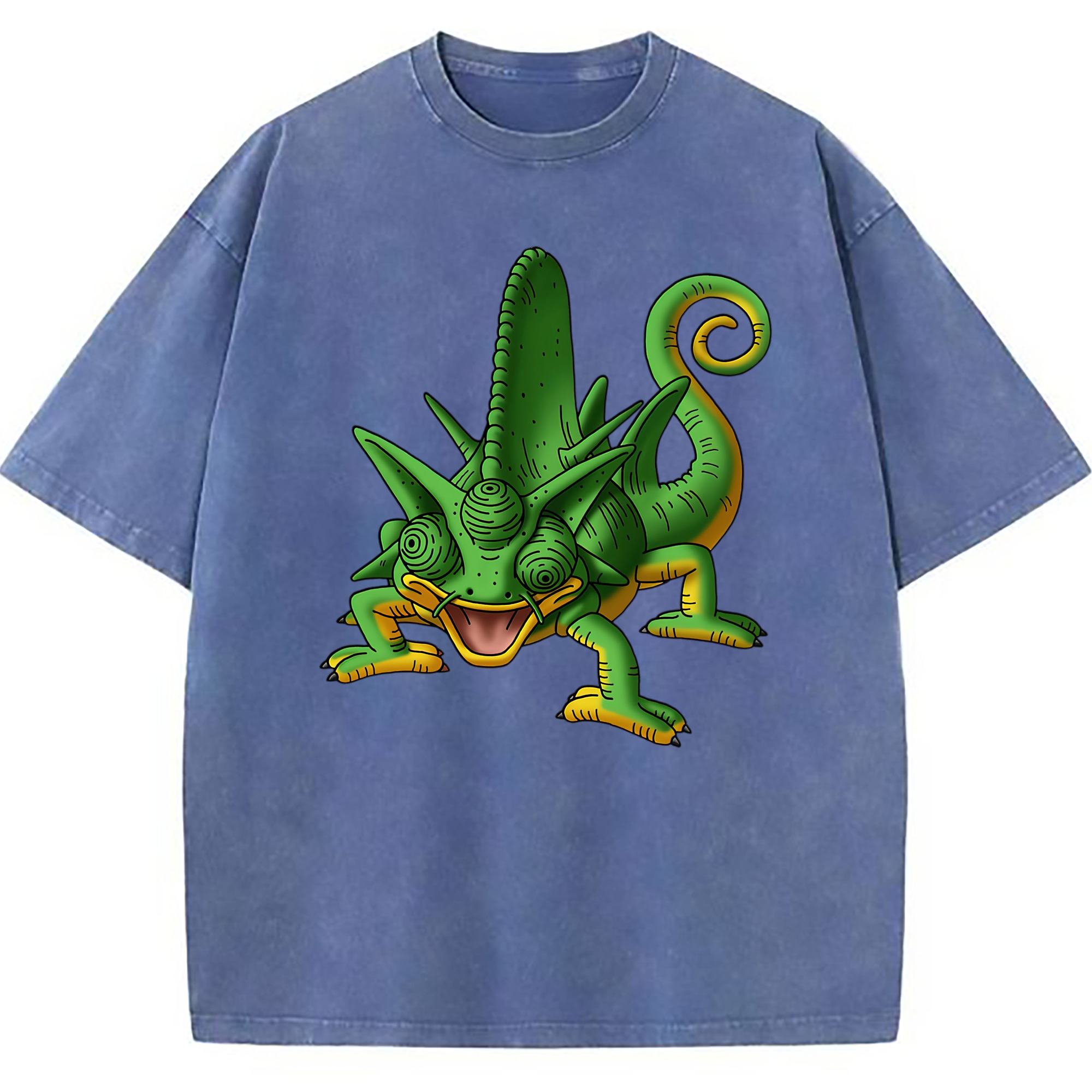 （画像用） ドラゴンクエスト Doragon Kuesuto Dragon Quest 綿100% ヴィンテージ風 半袖Tシャツ（フロントプリント）
