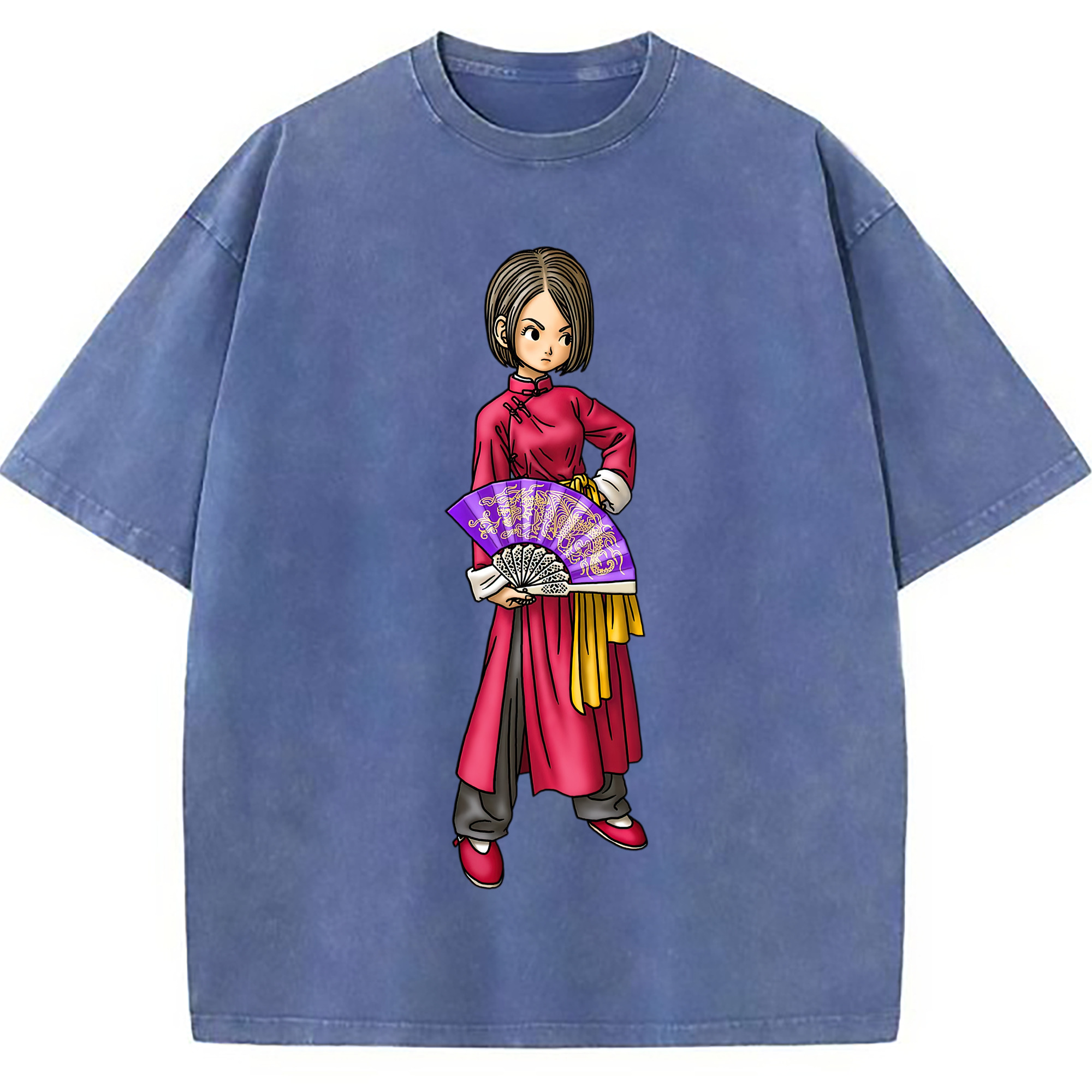（画像用） ドラゴンクエスト Doragon Kuesuto Dragon Quest 綿100% ヴィンテージ風 半袖Tシャツ（フロントプリント）