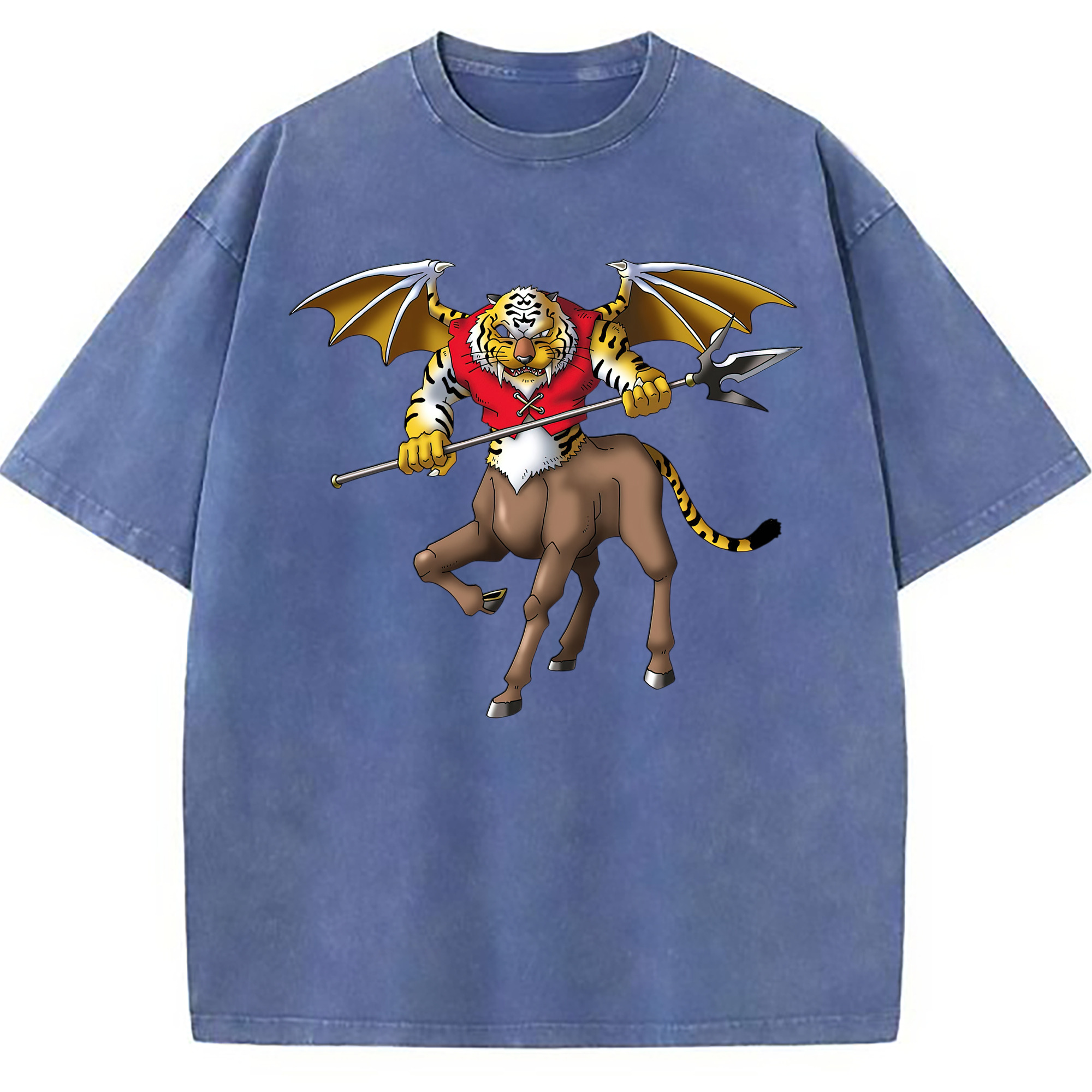 （画像用） ドラゴンクエスト Doragon Kuesuto Dragon Quest 綿100% ヴィンテージ風 半袖Tシャツ（フロントプリント）