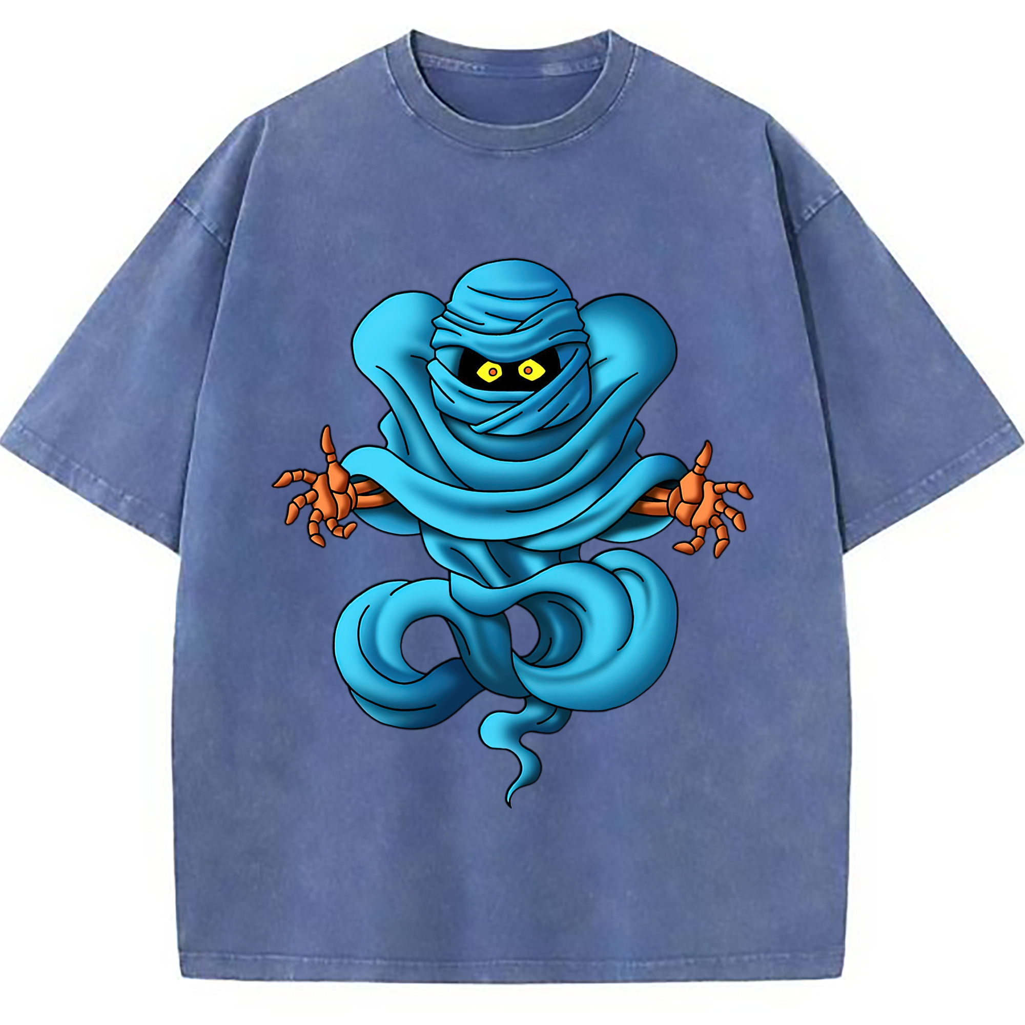 （画像用） ドラゴンクエスト Doragon Kuesuto Dragon Quest 綿100% ヴィンテージ風 半袖Tシャツ（フロントプリント）
