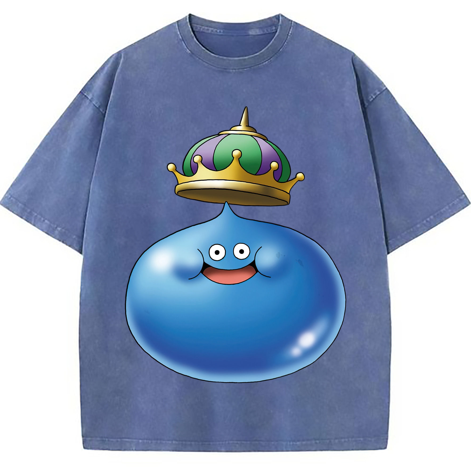 （画像用） ドラゴンクエスト Doragon Kuesuto Dragon Quest 綿100% ヴィンテージ風 半袖Tシャツ（フロントプリント）