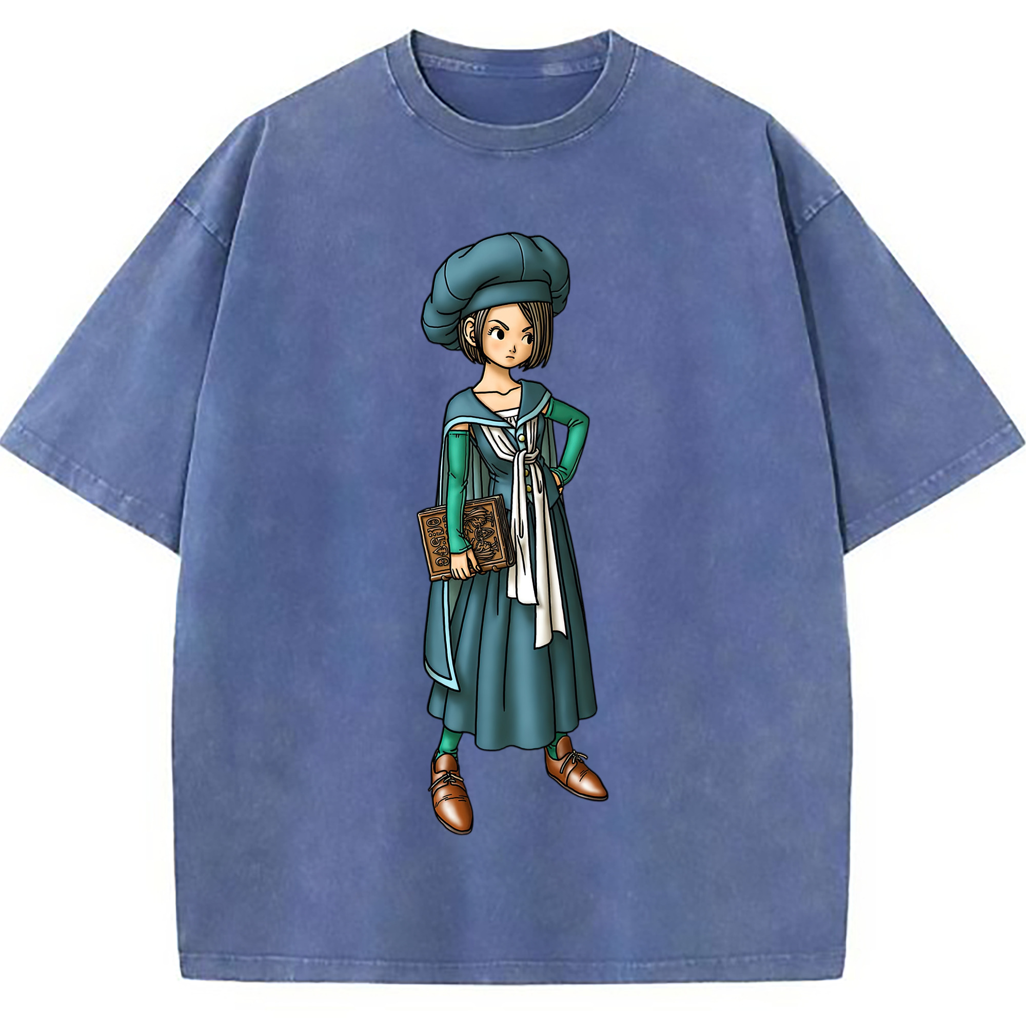 （画像用） ドラゴンクエスト Doragon Kuesuto Dragon Quest 綿100% ヴィンテージ風 半袖Tシャツ（フロントプリント）