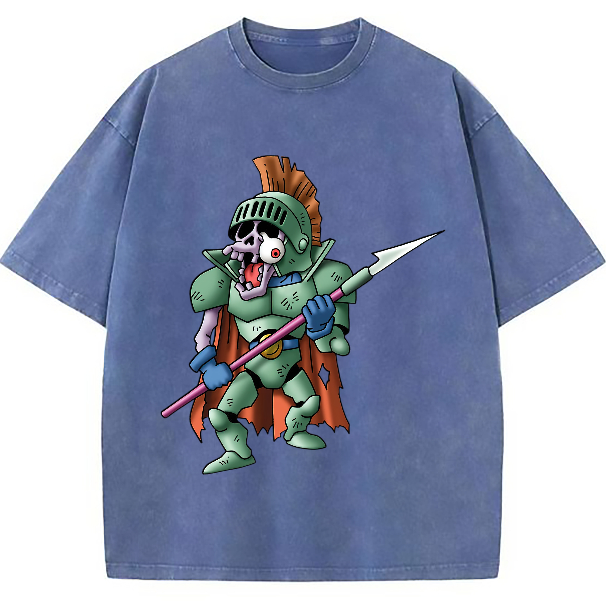 （画像用） ドラゴンクエスト Doragon Kuesuto Dragon Quest 綿100% ヴィンテージ風 半袖Tシャツ（フロントプリント）