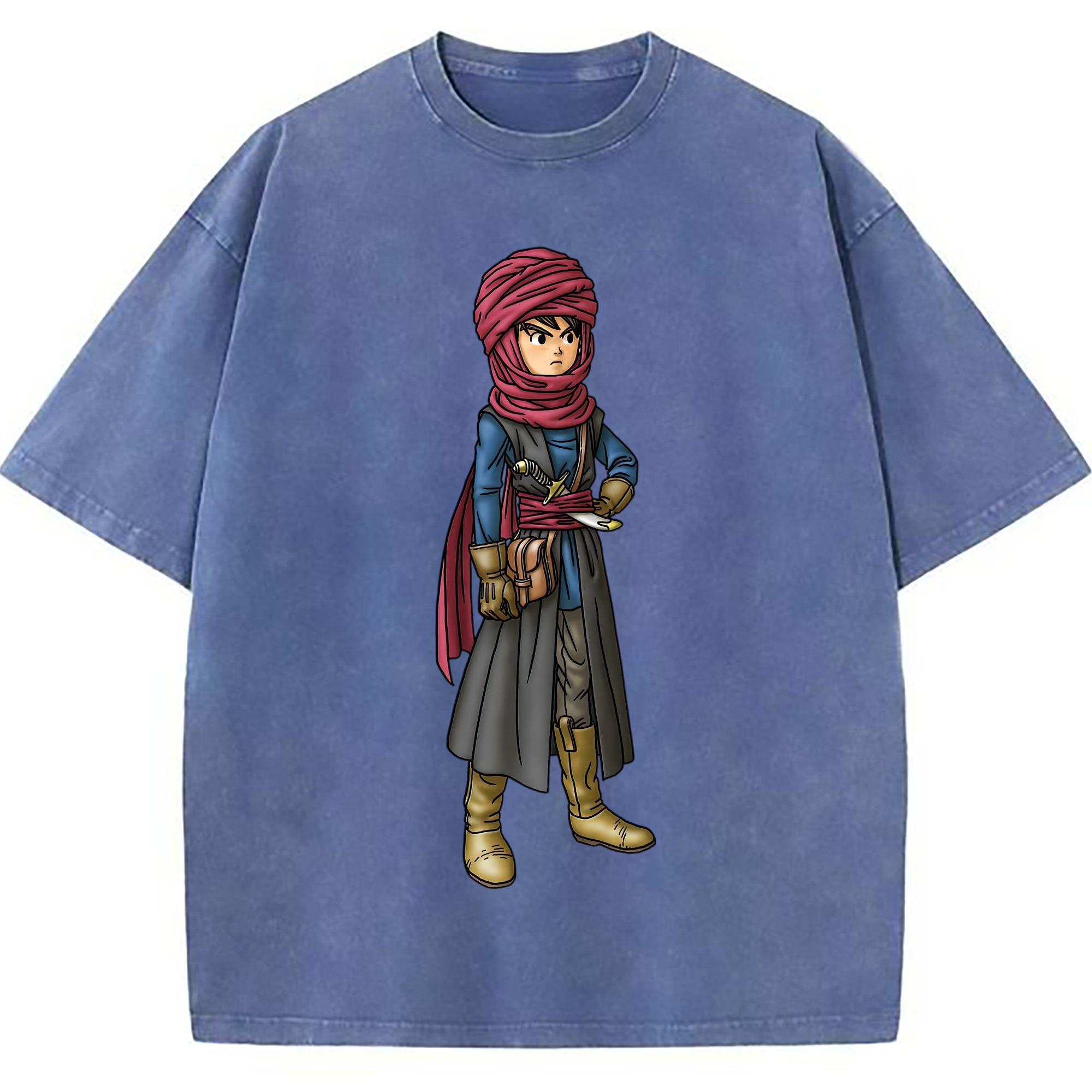 （画像用） ドラゴンクエスト Doragon Kuesuto Dragon Quest 綿100% ヴィンテージ風 半袖Tシャツ（フロントプリント）