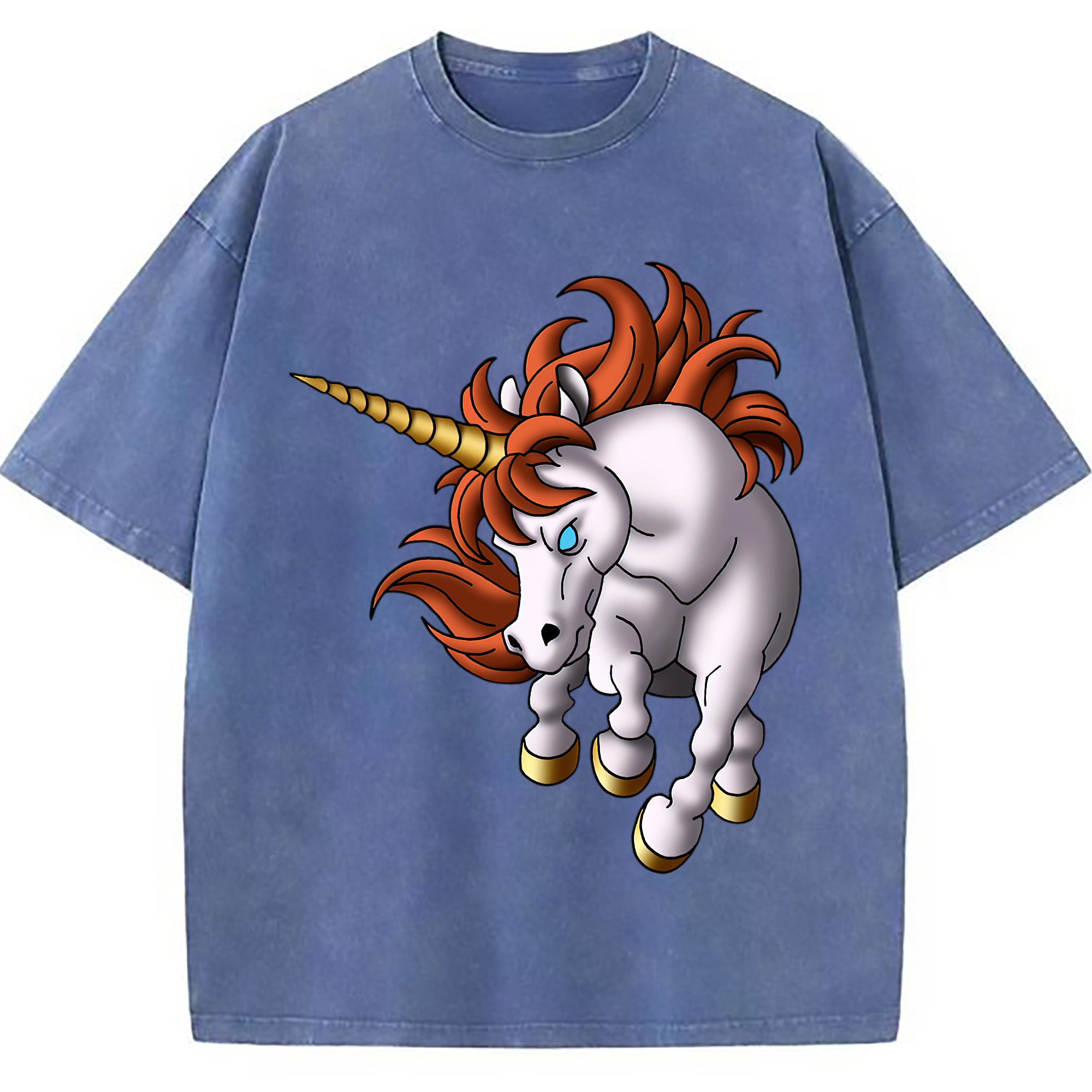（画像用） ドラゴンクエスト Doragon Kuesuto Dragon Quest 綿100% ヴィンテージ風 半袖Tシャツ（フロントプリント）