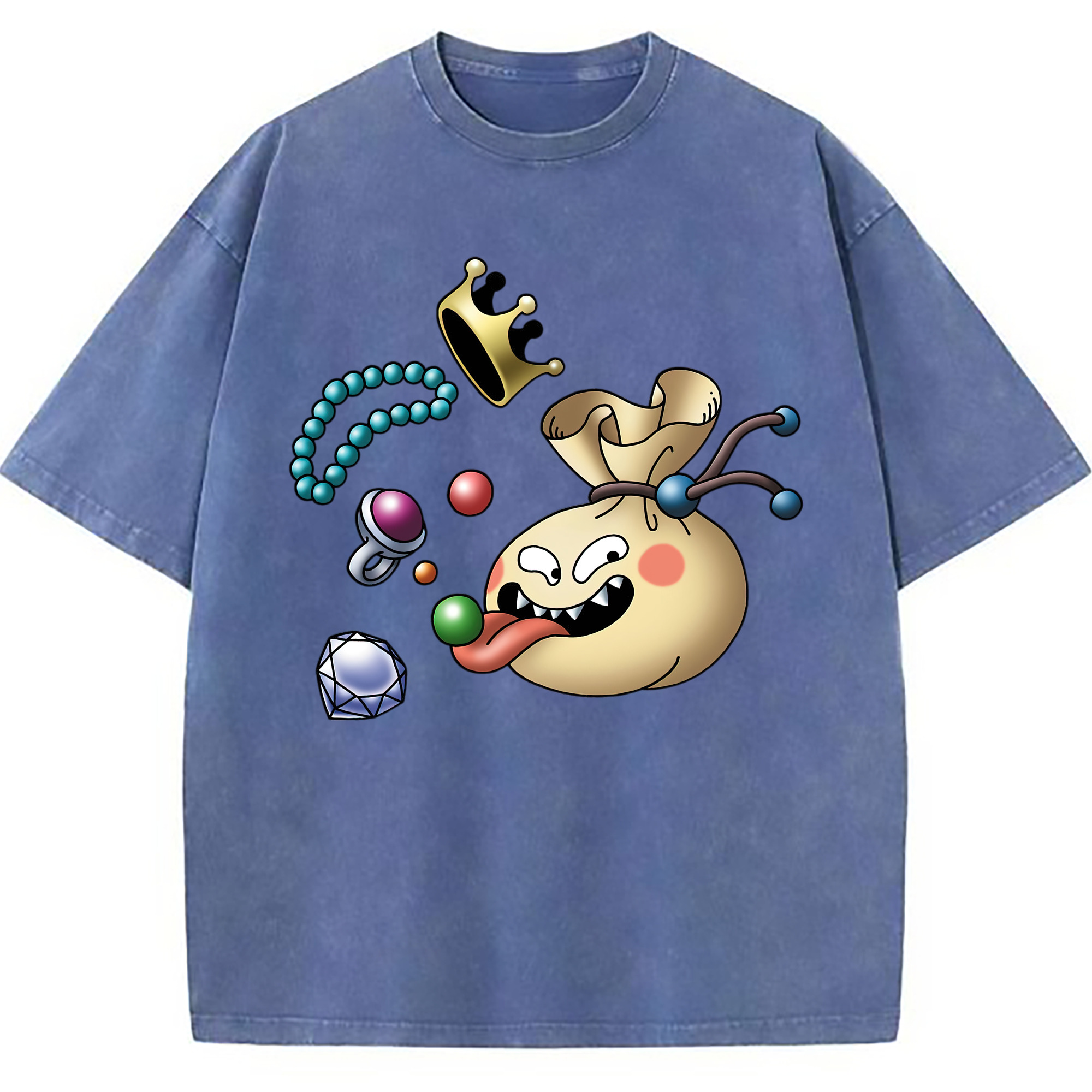 （画像用） ドラゴンクエスト Doragon Kuesuto Dragon Quest 綿100% ヴィンテージ風 半袖Tシャツ（フロントプリント）