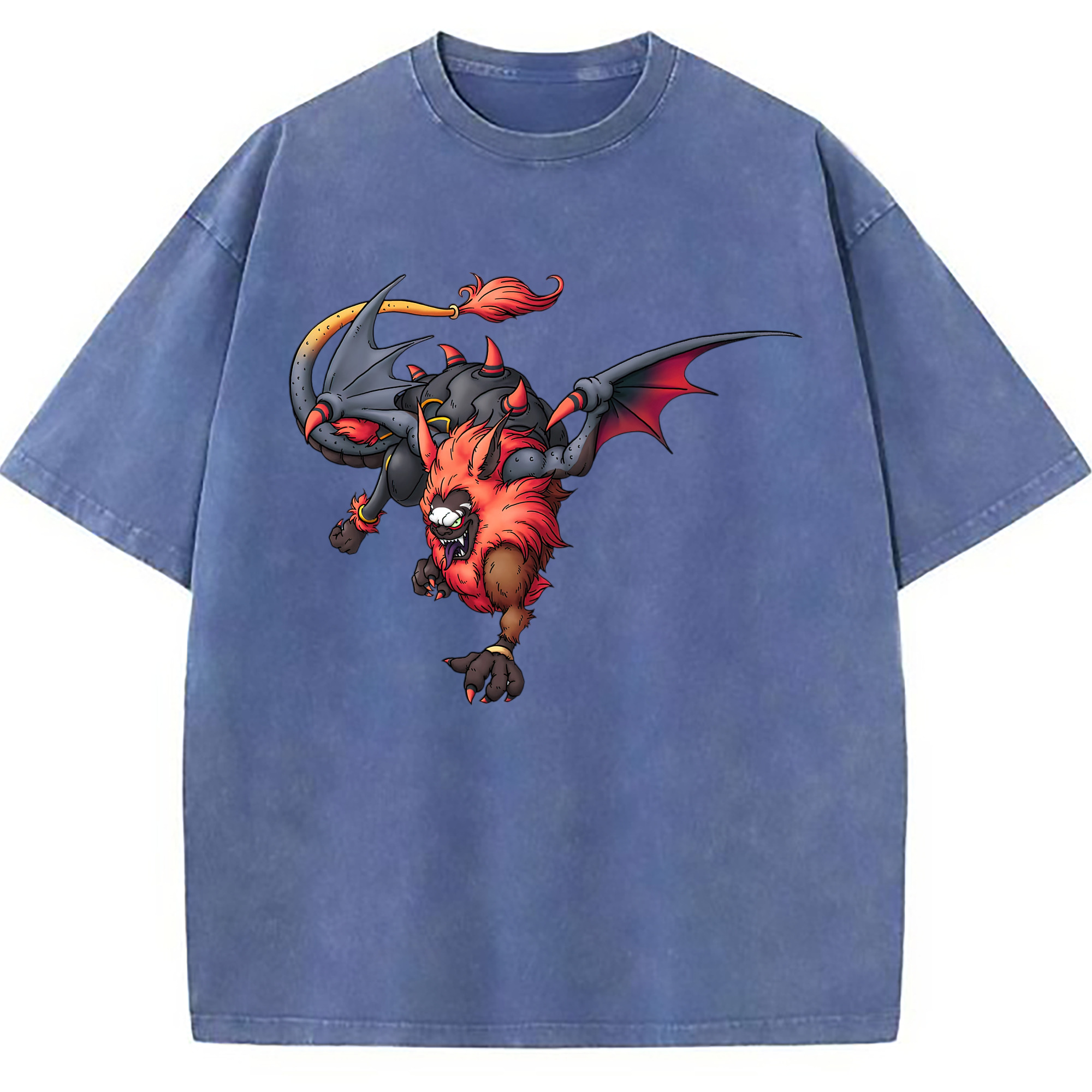 （画像用） ドラゴンクエスト Doragon Kuesuto Dragon Quest 綿100% ヴィンテージ風 半袖Tシャツ（フロントプリント）