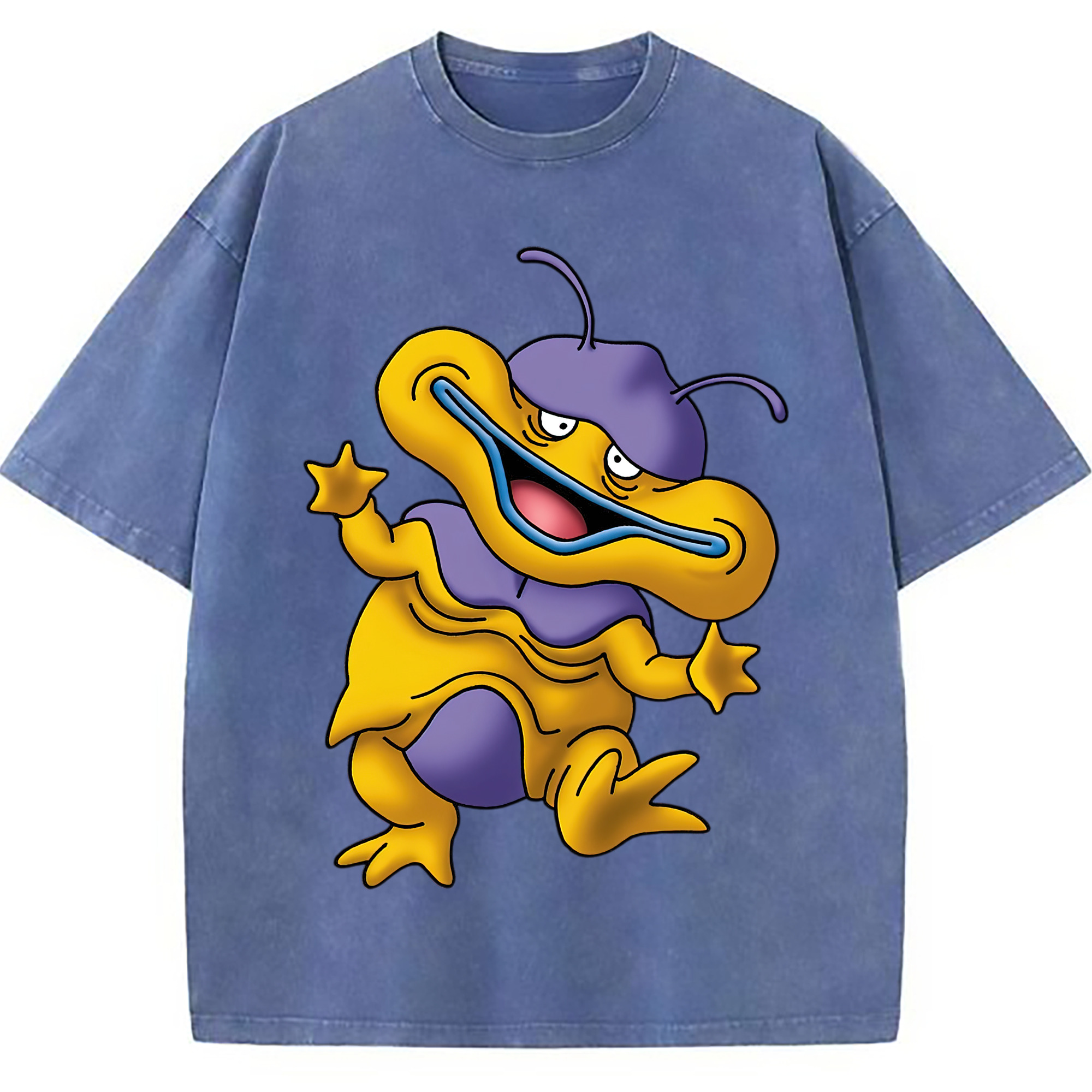 （画像用） ドラゴンクエスト Doragon Kuesuto Dragon Quest 綿100% ヴィンテージ風 半袖Tシャツ（フロントプリント）