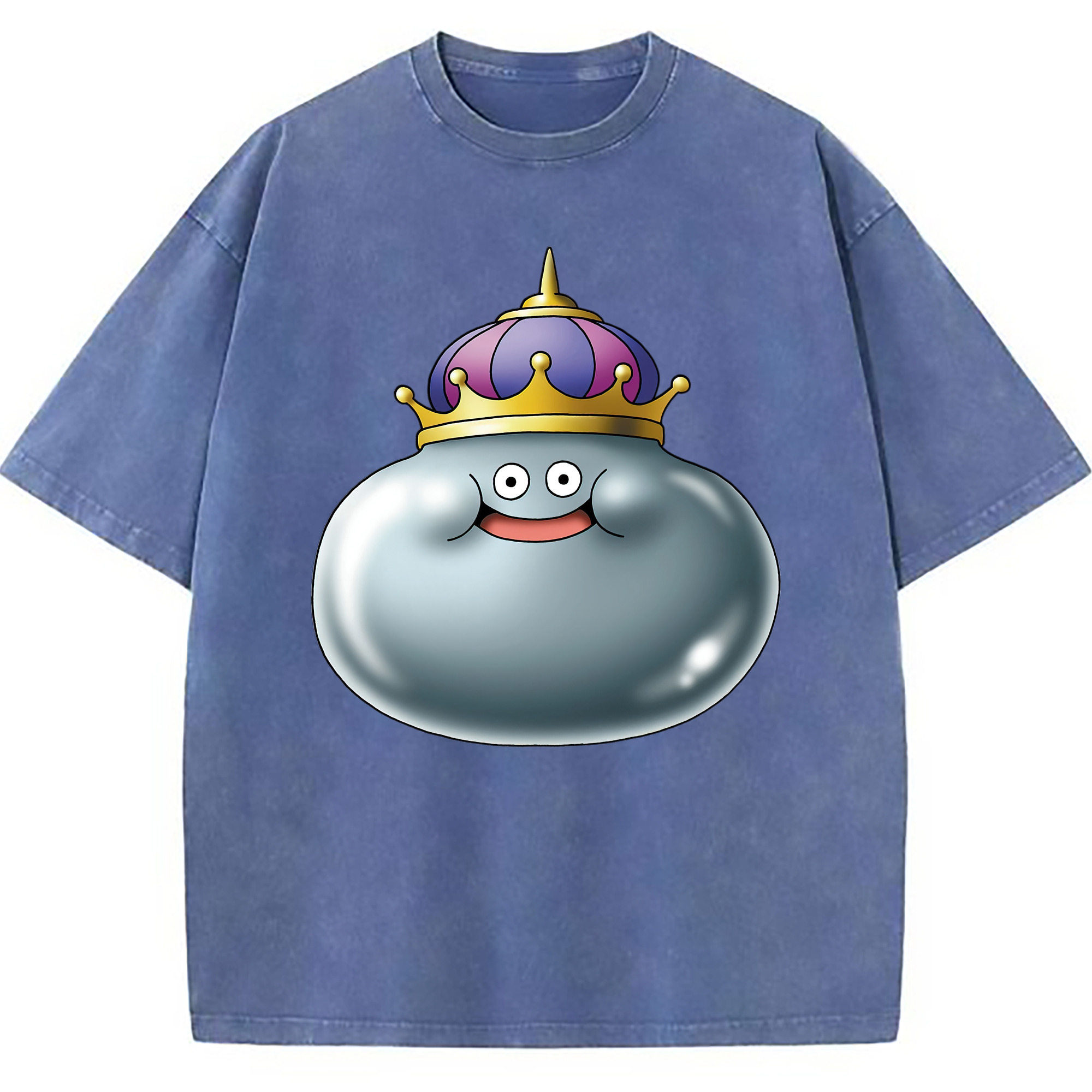 （画像用） ドラゴンクエスト Doragon Kuesuto Dragon Quest 綿100% ヴィンテージ風 半袖Tシャツ（フロントプリント）
