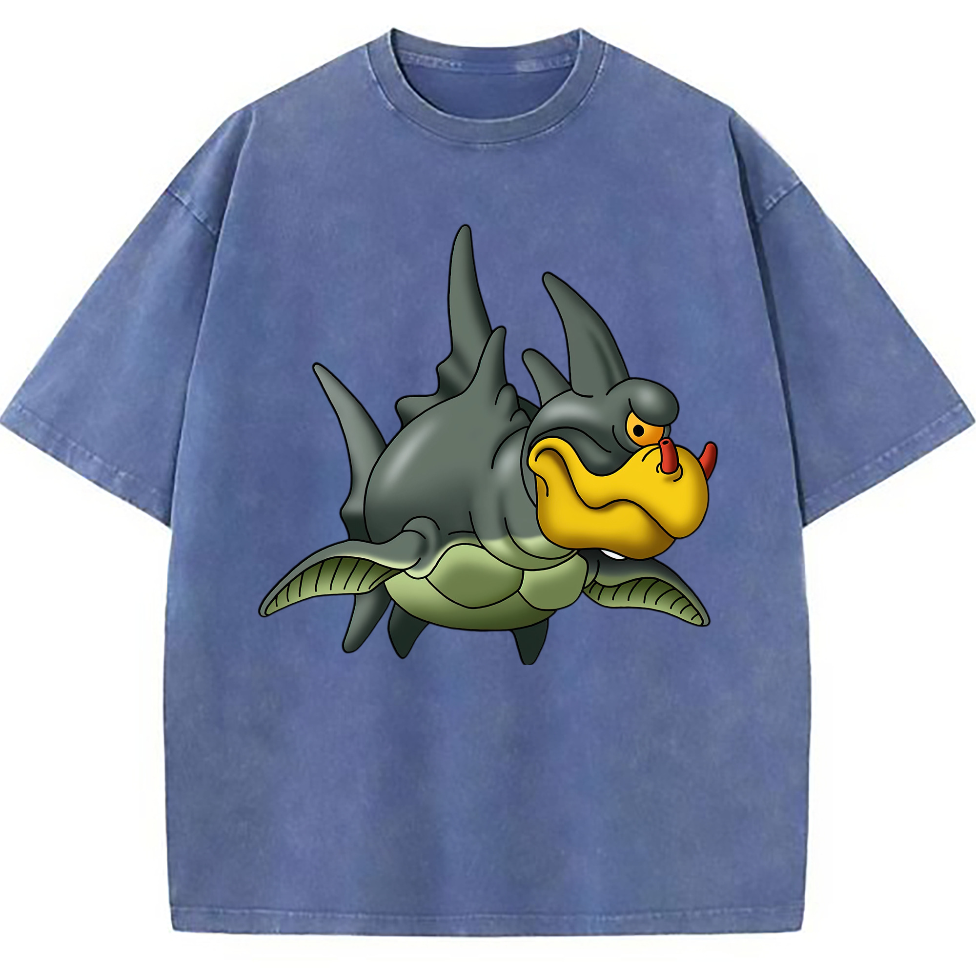 （画像用） ドラゴンクエスト Doragon Kuesuto Dragon Quest 綿100% ヴィンテージ風 半袖Tシャツ（フロントプリント）