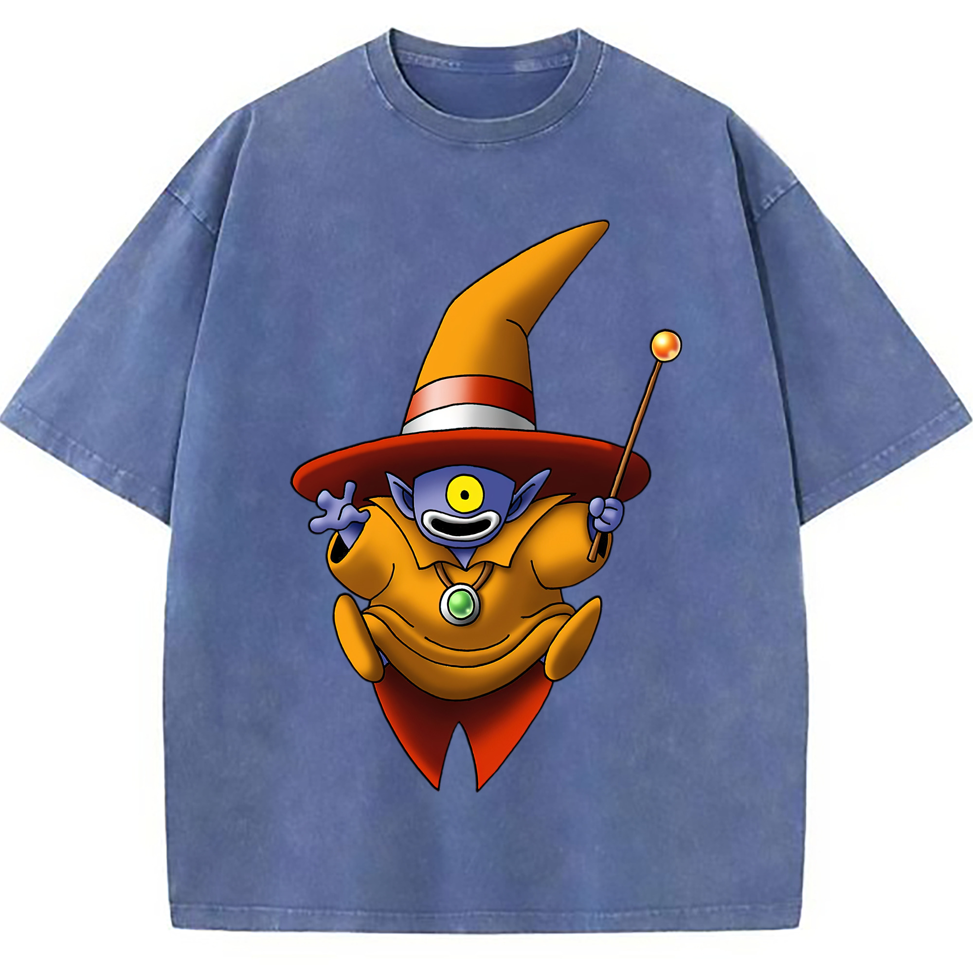 （画像用） ドラゴンクエスト Doragon Kuesuto Dragon Quest 綿100% ヴィンテージ風 半袖Tシャツ（フロントプリント）