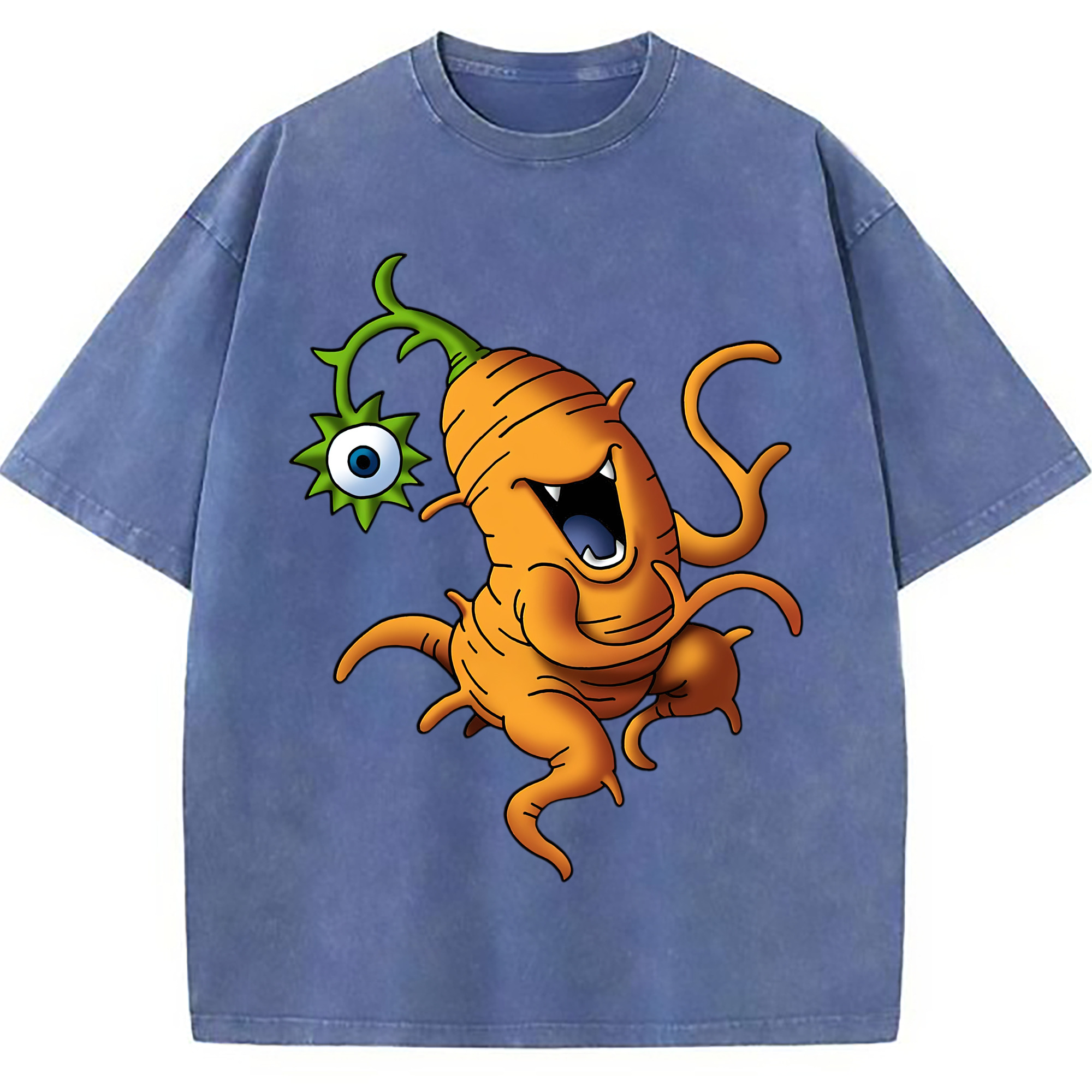 （画像用） ドラゴンクエスト Doragon Kuesuto Dragon Quest 綿100% ヴィンテージ風 半袖Tシャツ（フロントプリント）