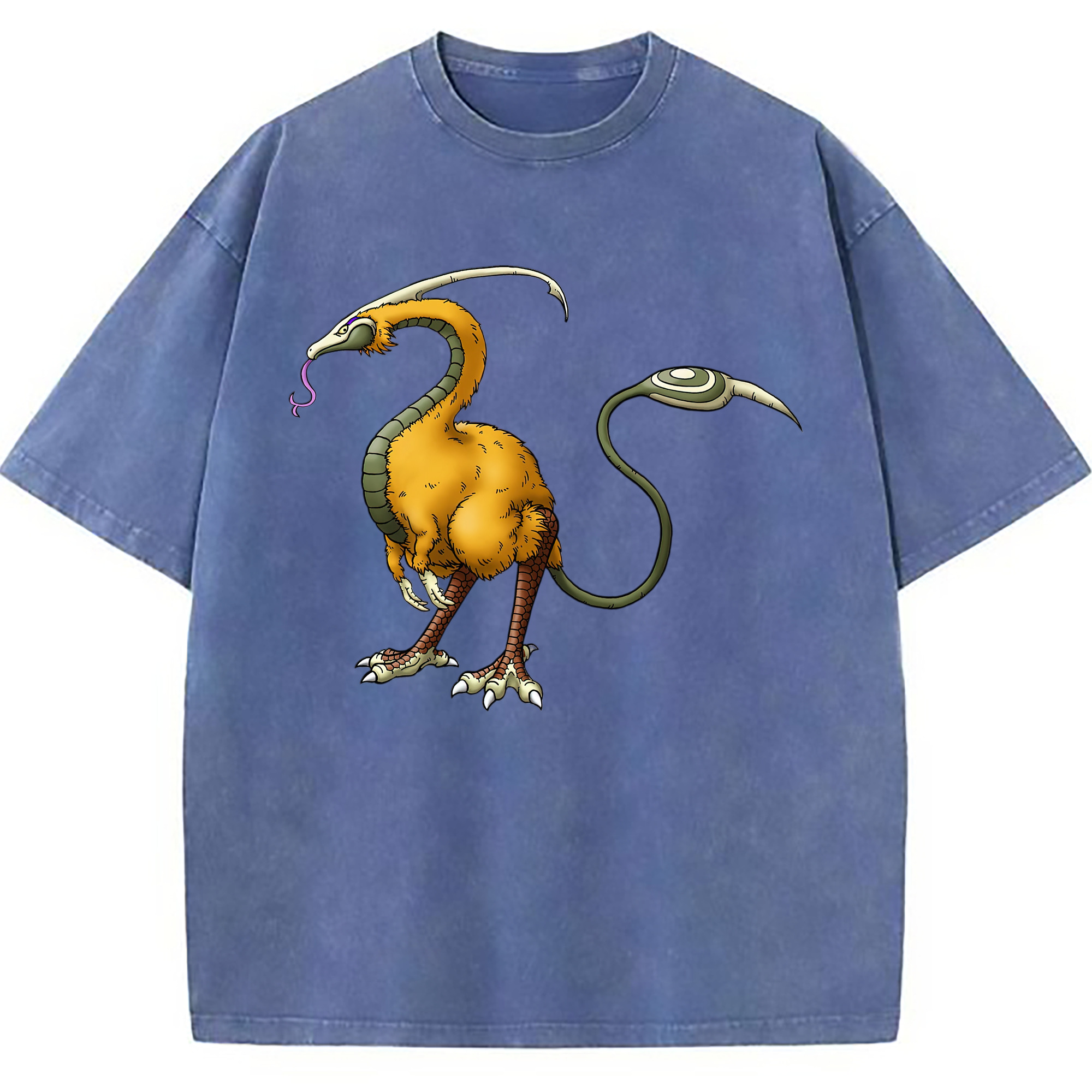 （画像用） ドラゴンクエスト Doragon Kuesuto Dragon Quest 綿100% ヴィンテージ風 半袖Tシャツ（フロントプリント）