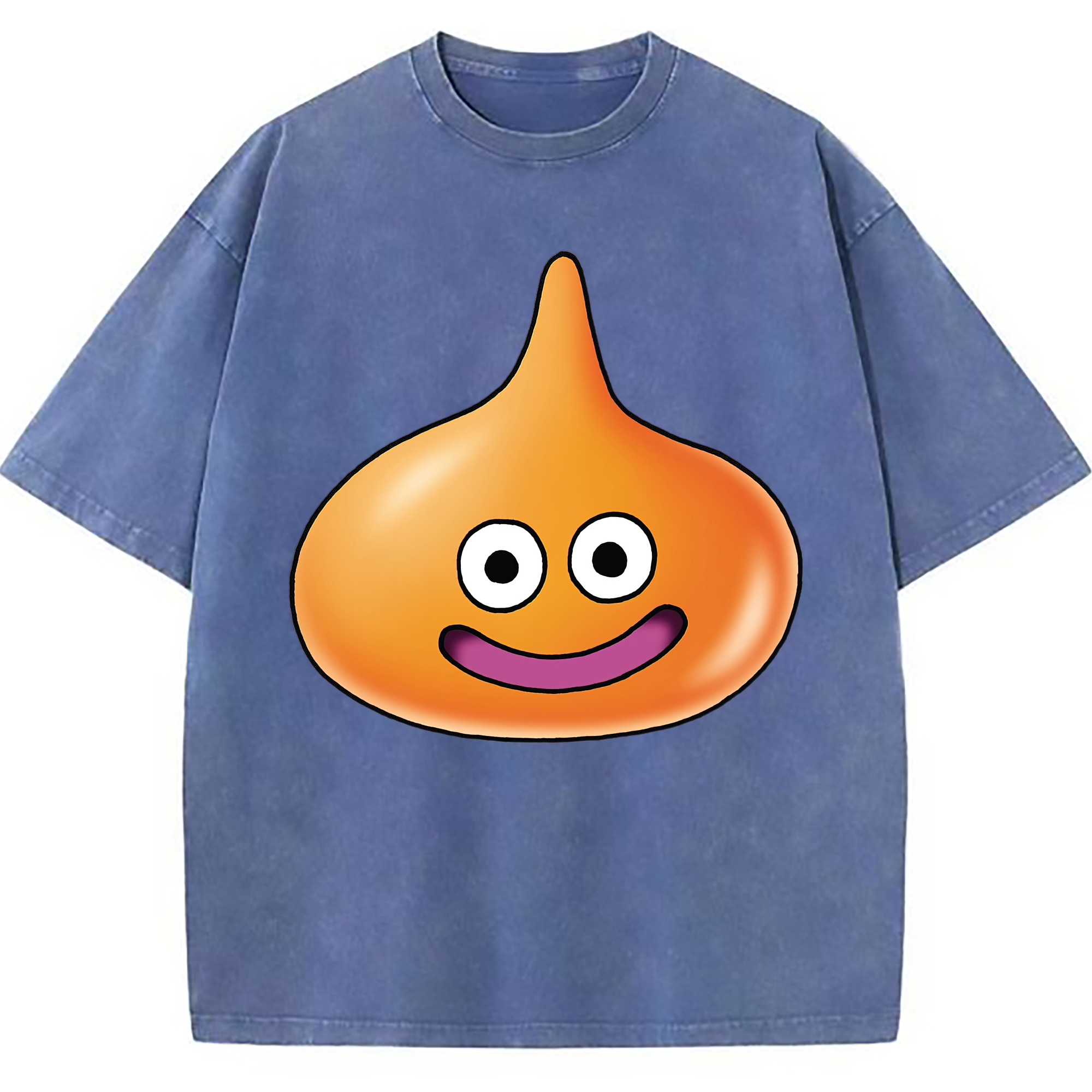 （画像用） ドラゴンクエスト Doragon Kuesuto Dragon Quest 綿100% ヴィンテージ風 半袖Tシャツ（フロントプリント）