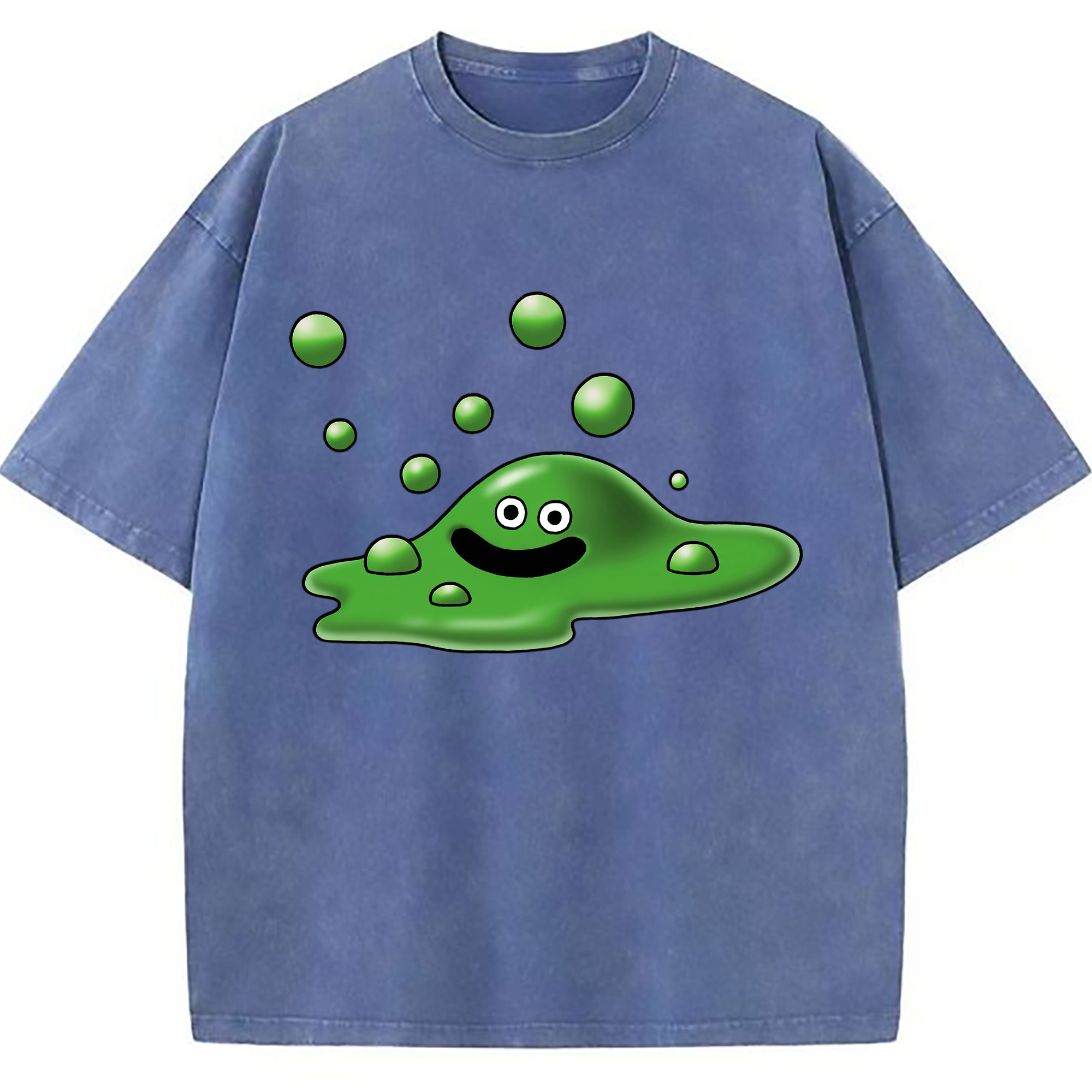 （画像用） ドラゴンクエスト Doragon Kuesuto Dragon Quest 綿100% ヴィンテージ風 半袖Tシャツ（フロントプリント）