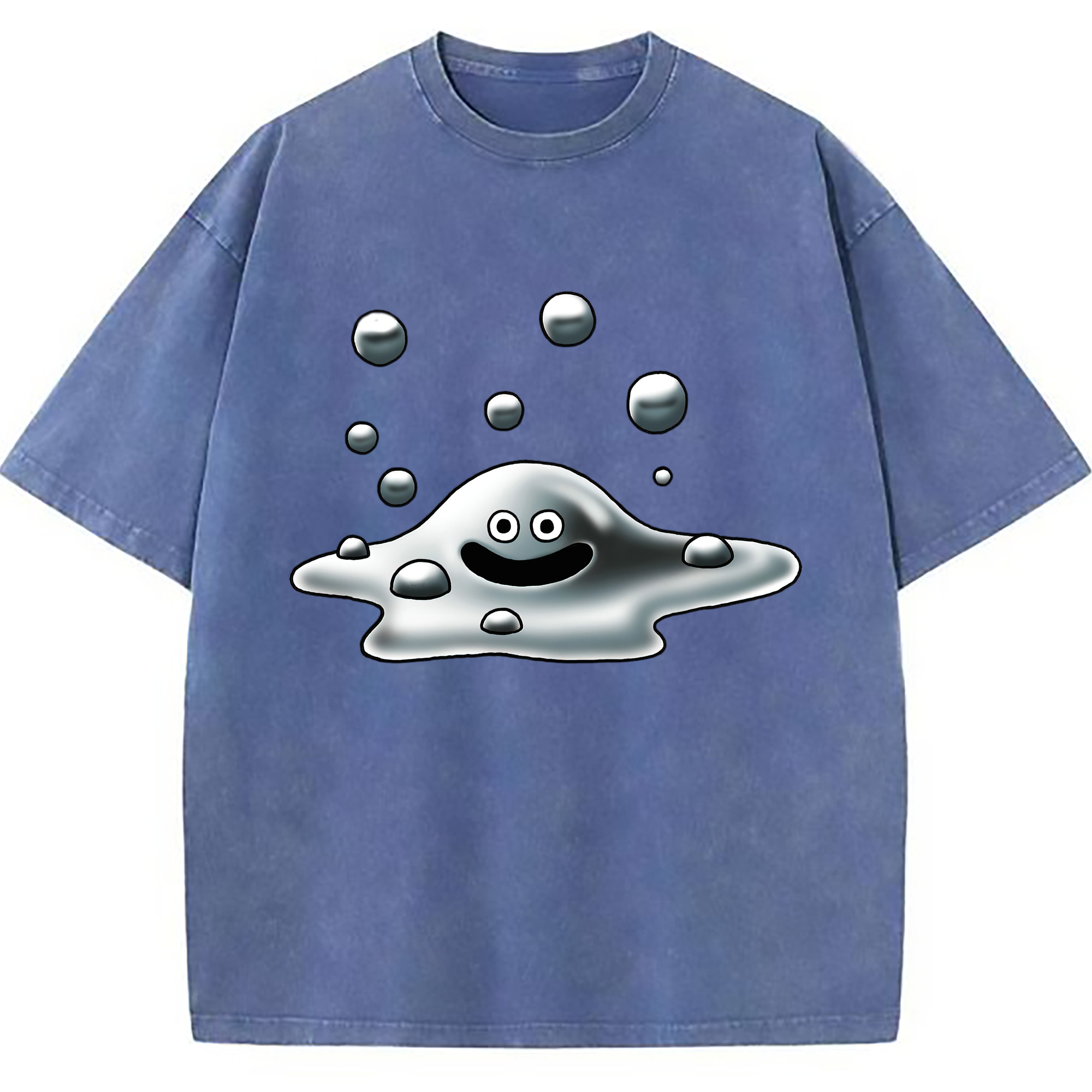 （画像用） ドラゴンクエスト Doragon Kuesuto Dragon Quest 綿100% ヴィンテージ風 半袖Tシャツ（フロントプリント）