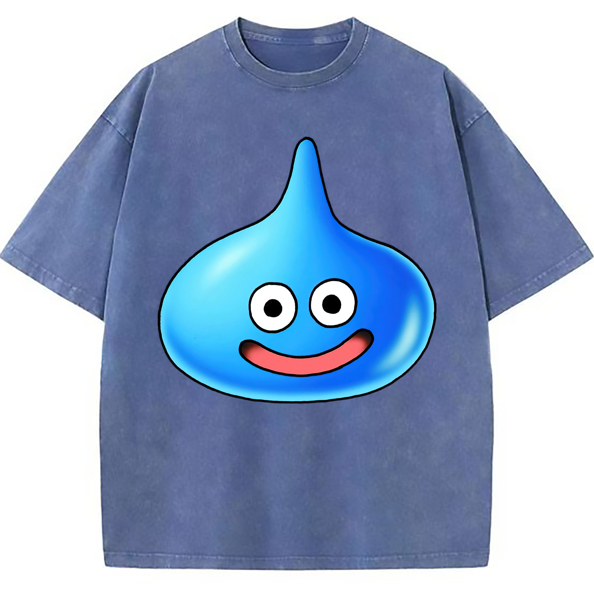 （画像用） ドラゴンクエスト Doragon Kuesuto Dragon Quest 綿100% ヴィンテージ風 半袖Tシャツ（フロントプリント）