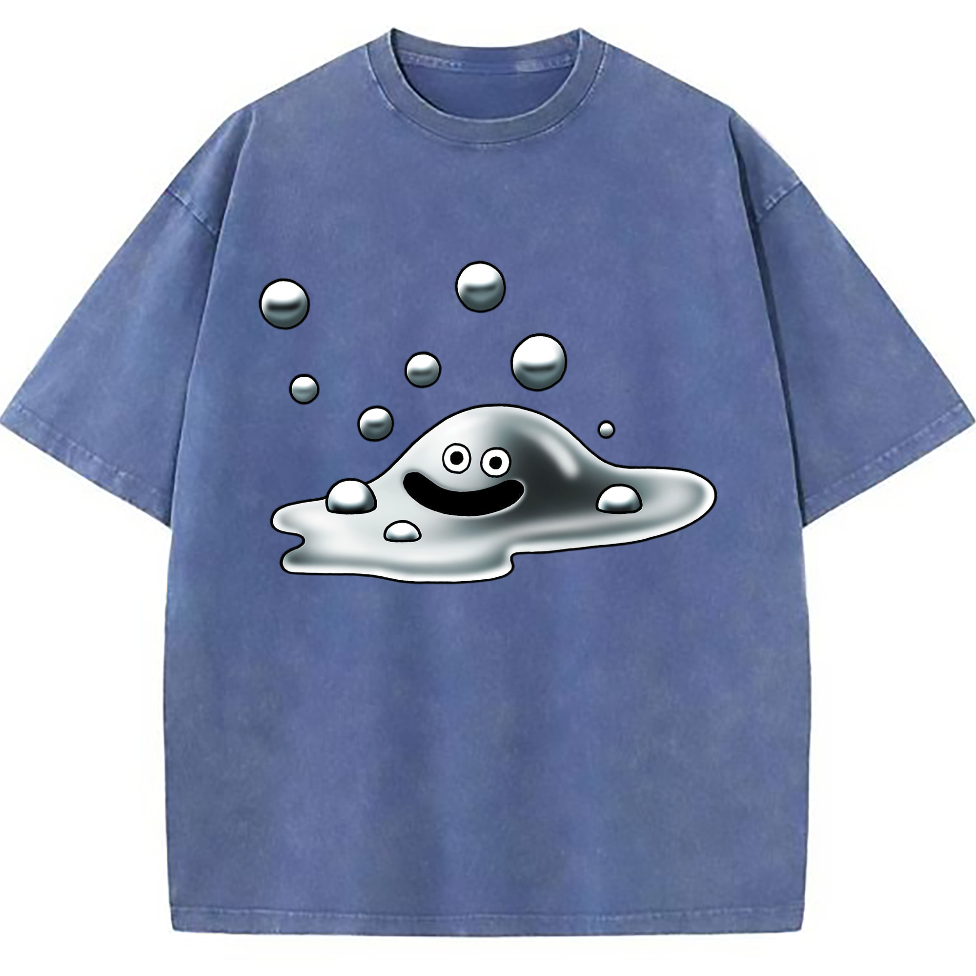 （画像用） ドラゴンクエスト Doragon Kuesuto Dragon Quest 綿100% ヴィンテージ風 半袖Tシャツ（フロントプリント）