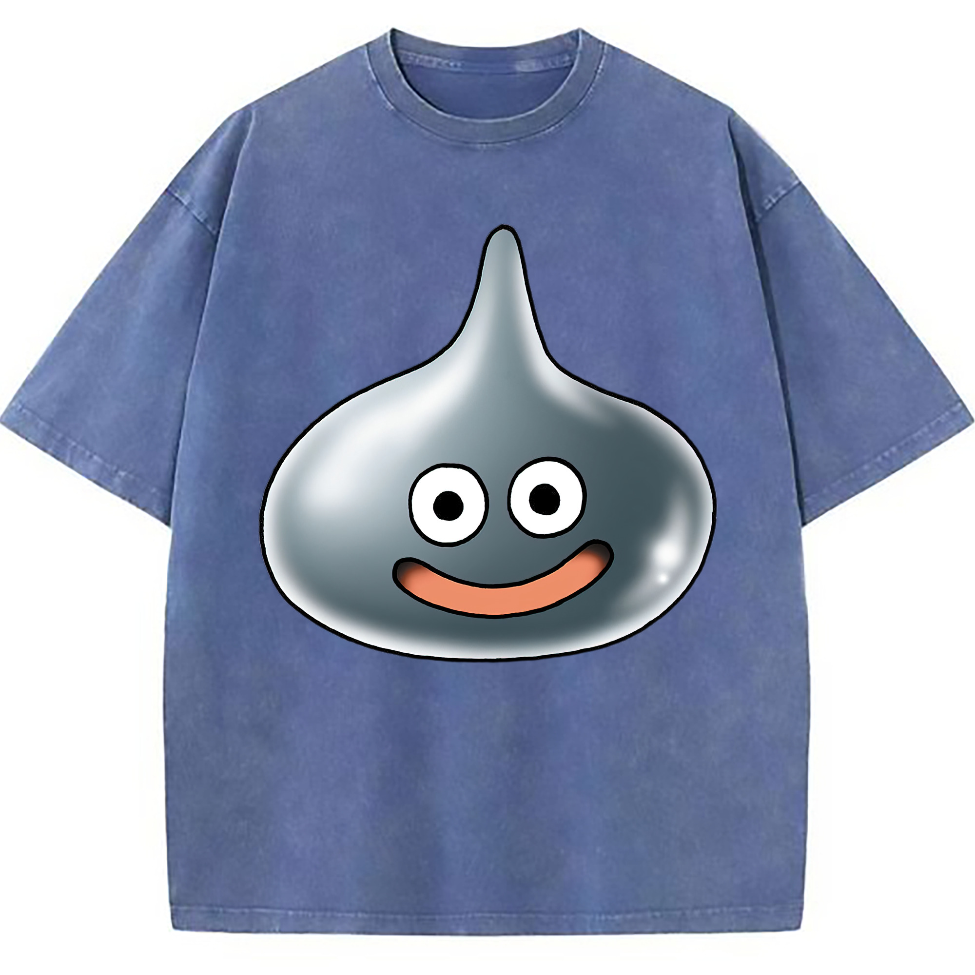 （画像用） ドラゴンクエスト Doragon Kuesuto Dragon Quest 綿100% ヴィンテージ風 半袖Tシャツ（フロントプリント）