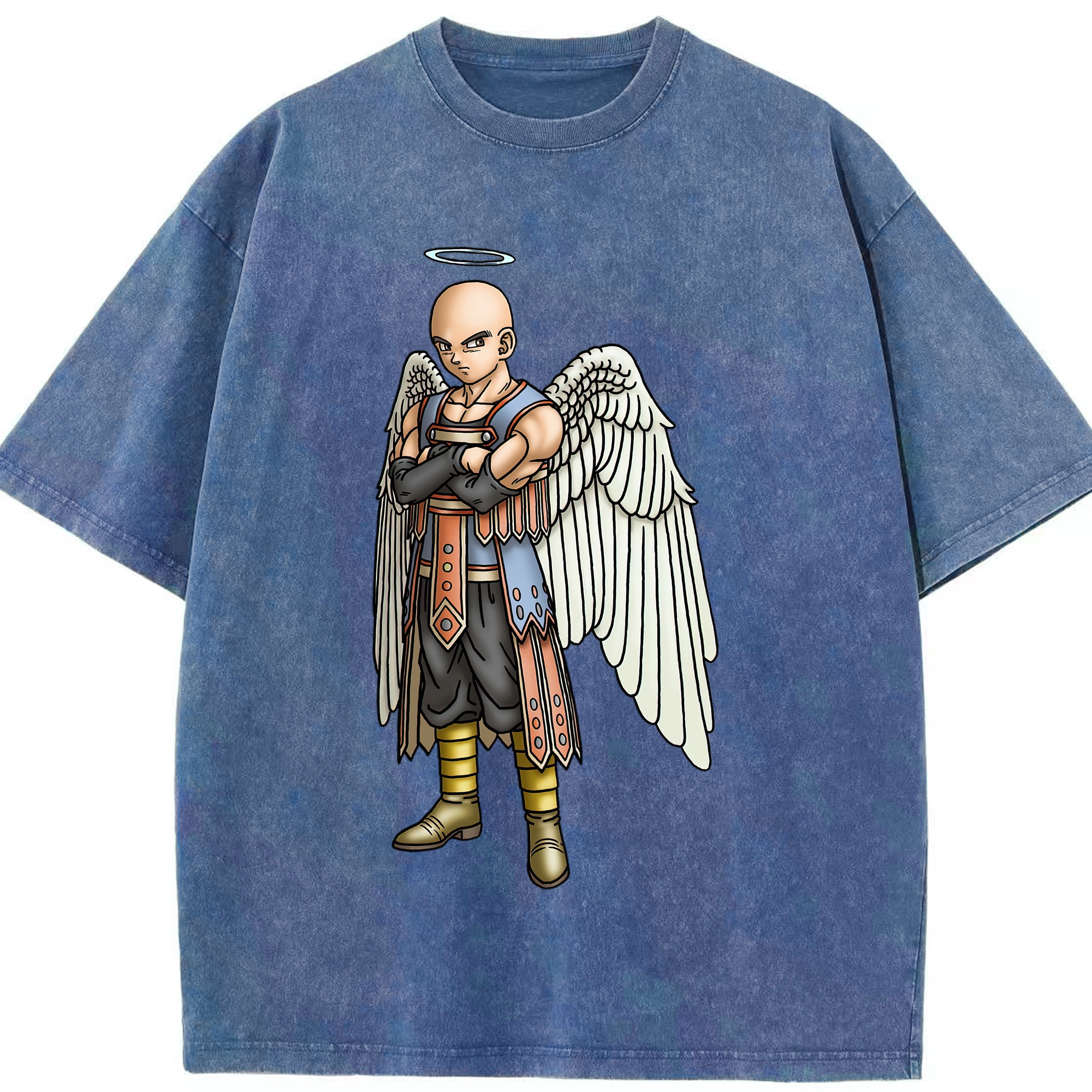 （画像用） ドラゴンクエスト Doragon Kuesuto Dragon Quest 綿100% ヴィンテージ風 半袖Tシャツ（フロントプリント）