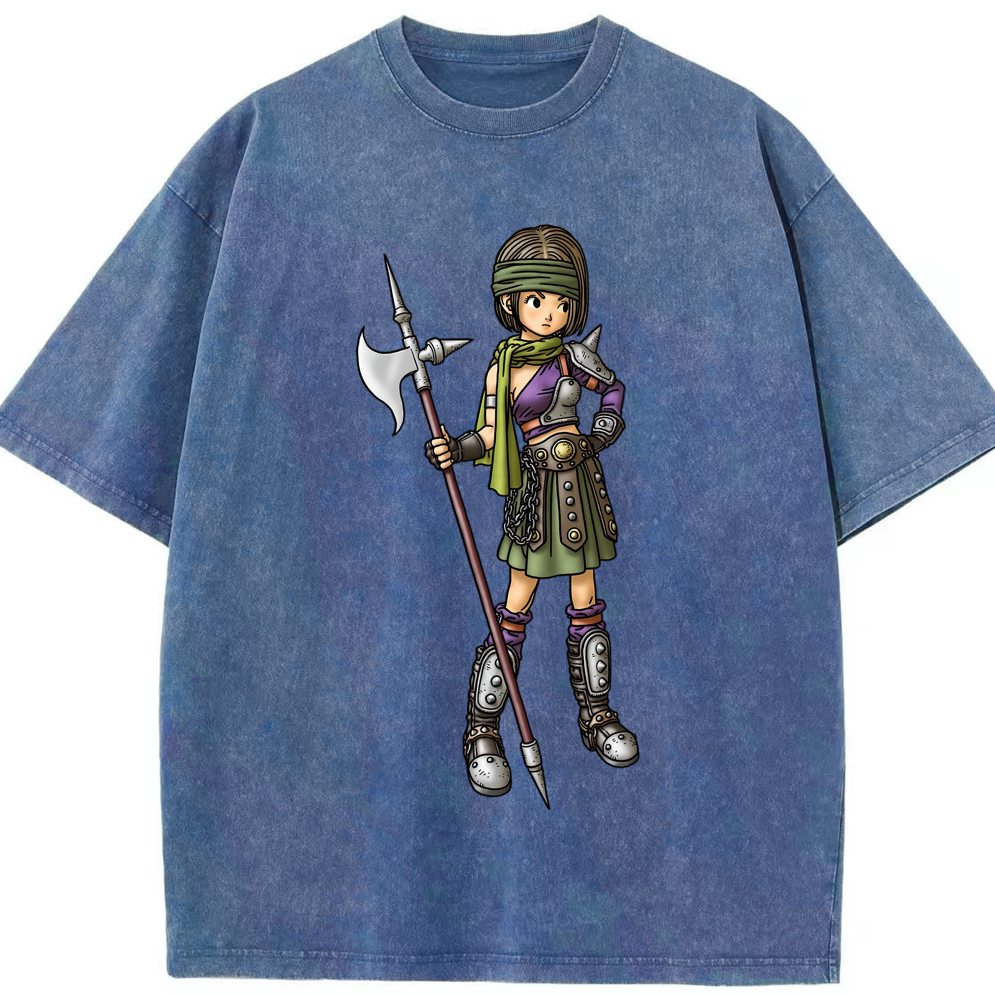 （画像用） ドラゴンクエスト Doragon Kuesuto Dragon Quest 綿100% ヴィンテージ風 半袖Tシャツ（フロントプリント）